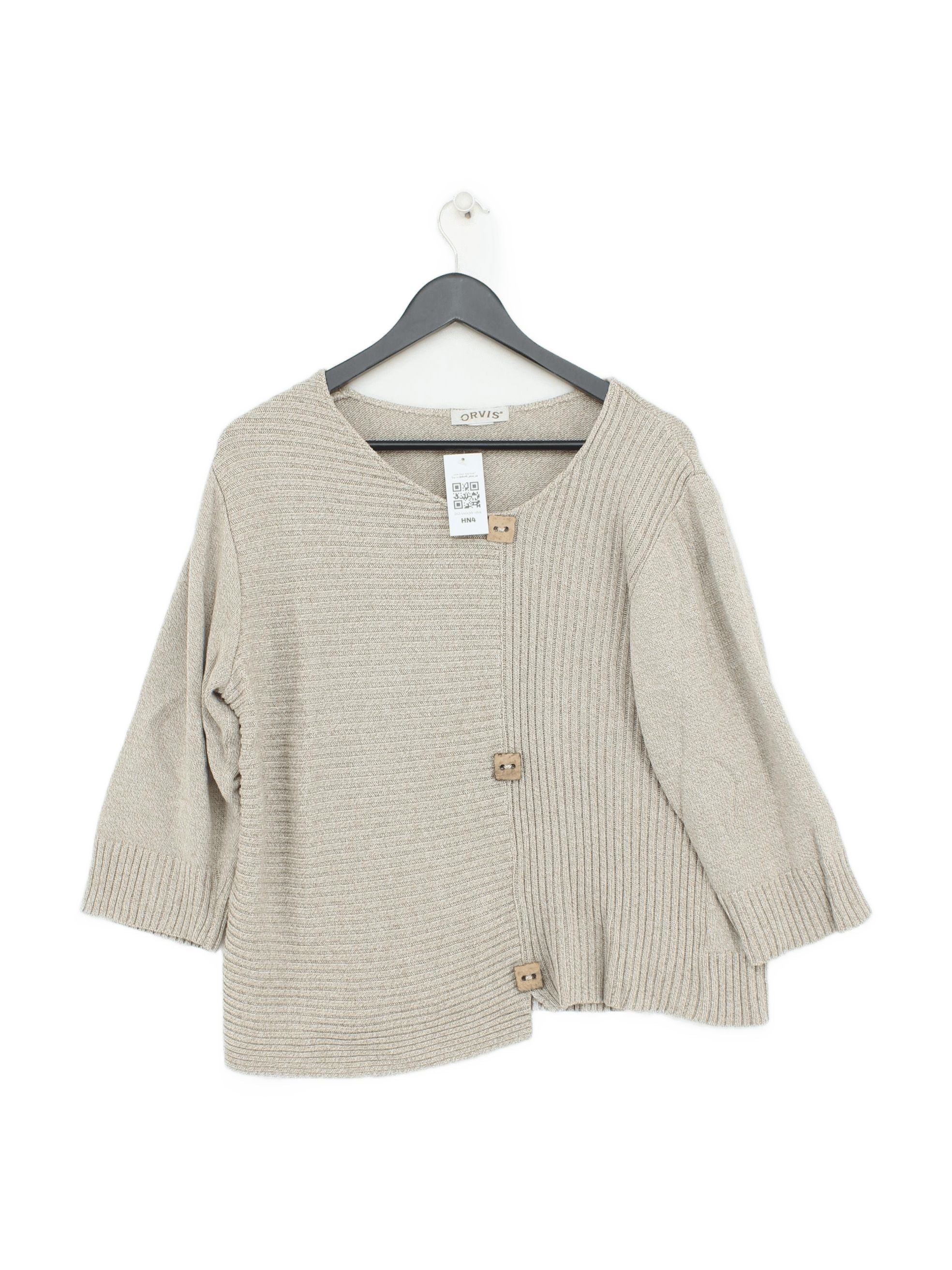 Orvis Women's Cardigan S Tan 100% Other Round Neck Cardigan