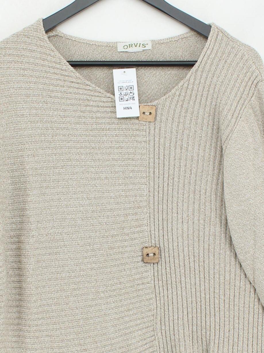 Orvis Women's Cardigan S Tan 100% Other Round Neck Cardigan - Image 3