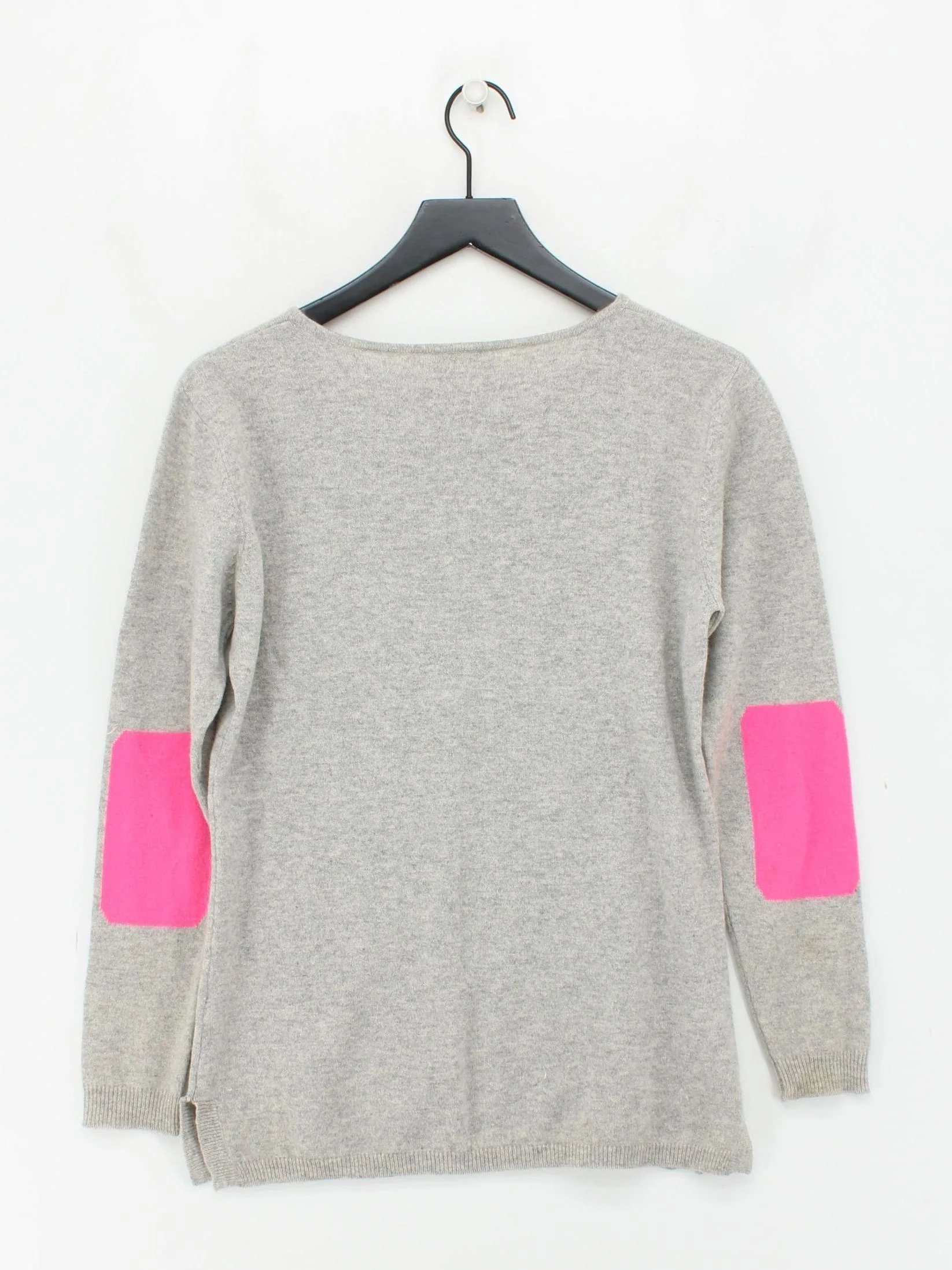 Orwell + Austen Women's Jumper S Grey 100% Cashmere Round Neck Pullover - Image 2