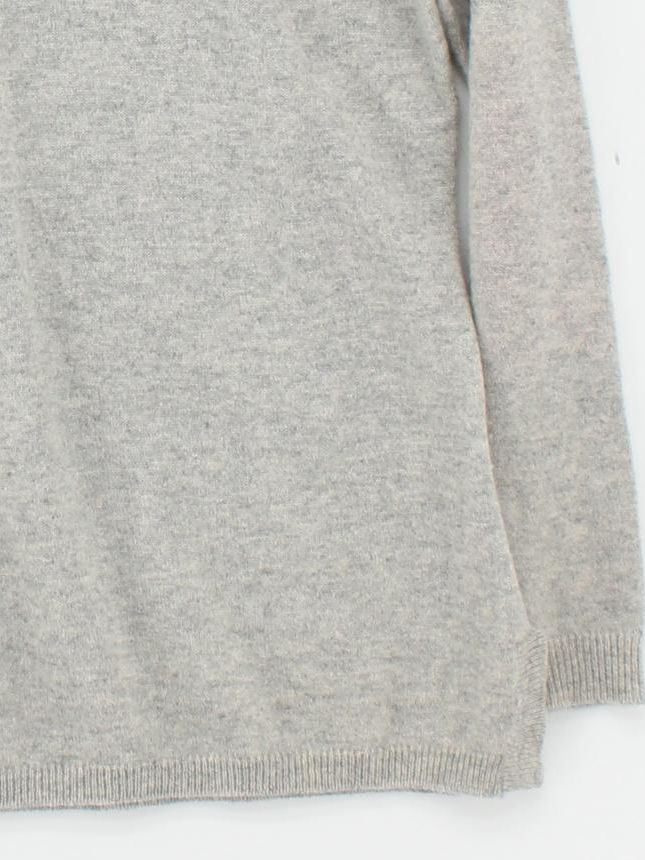 Orwell + Austen Women's Jumper S Grey 100% Cashmere Round Neck Pullover - Image 4