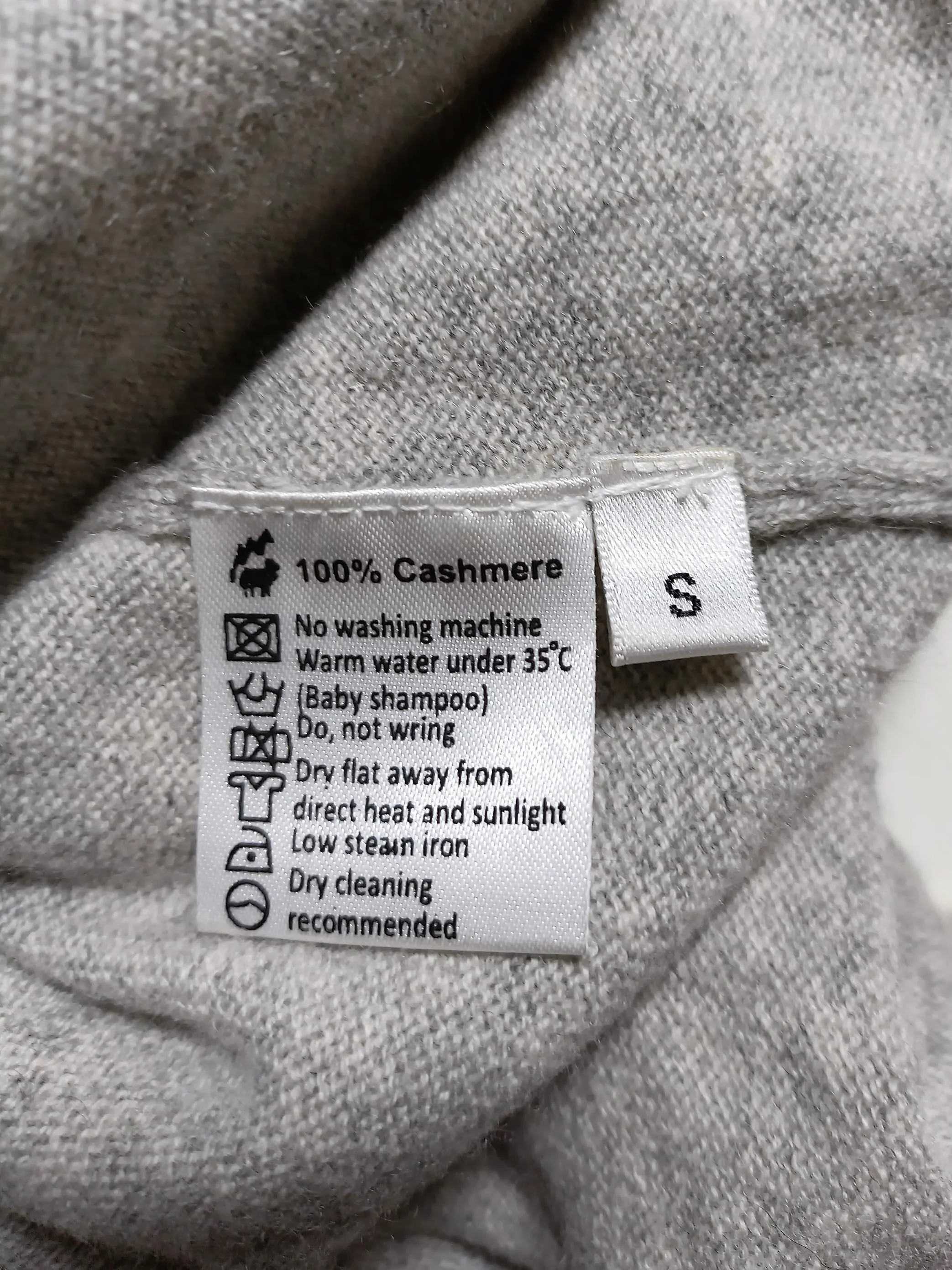 Orwell + Austen Women's Jumper S Grey 100% Cashmere Round Neck Pullover - Image 7