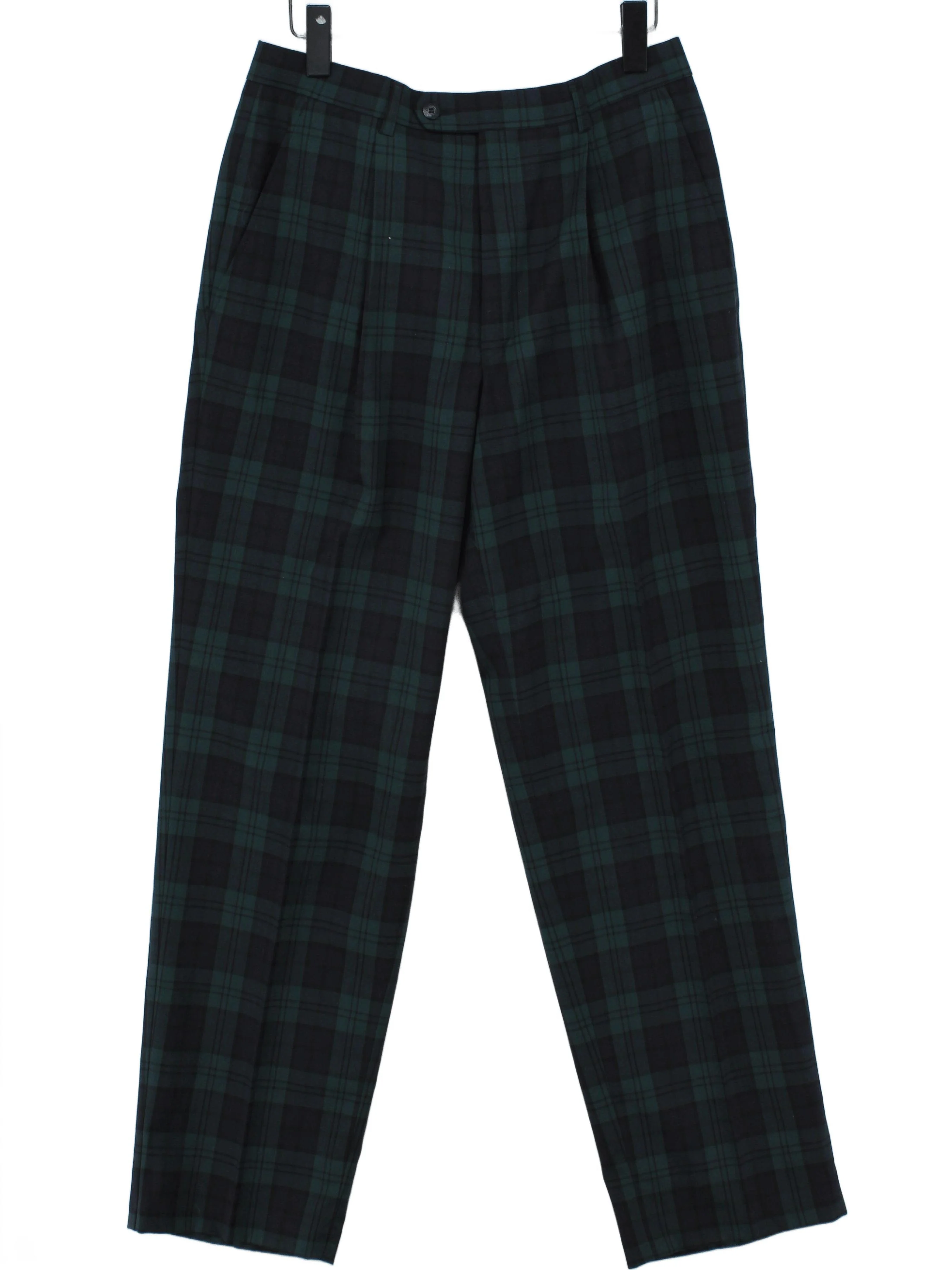 Oscar Jacobson Men's Trousers M Multi Polyester with Wool Capri