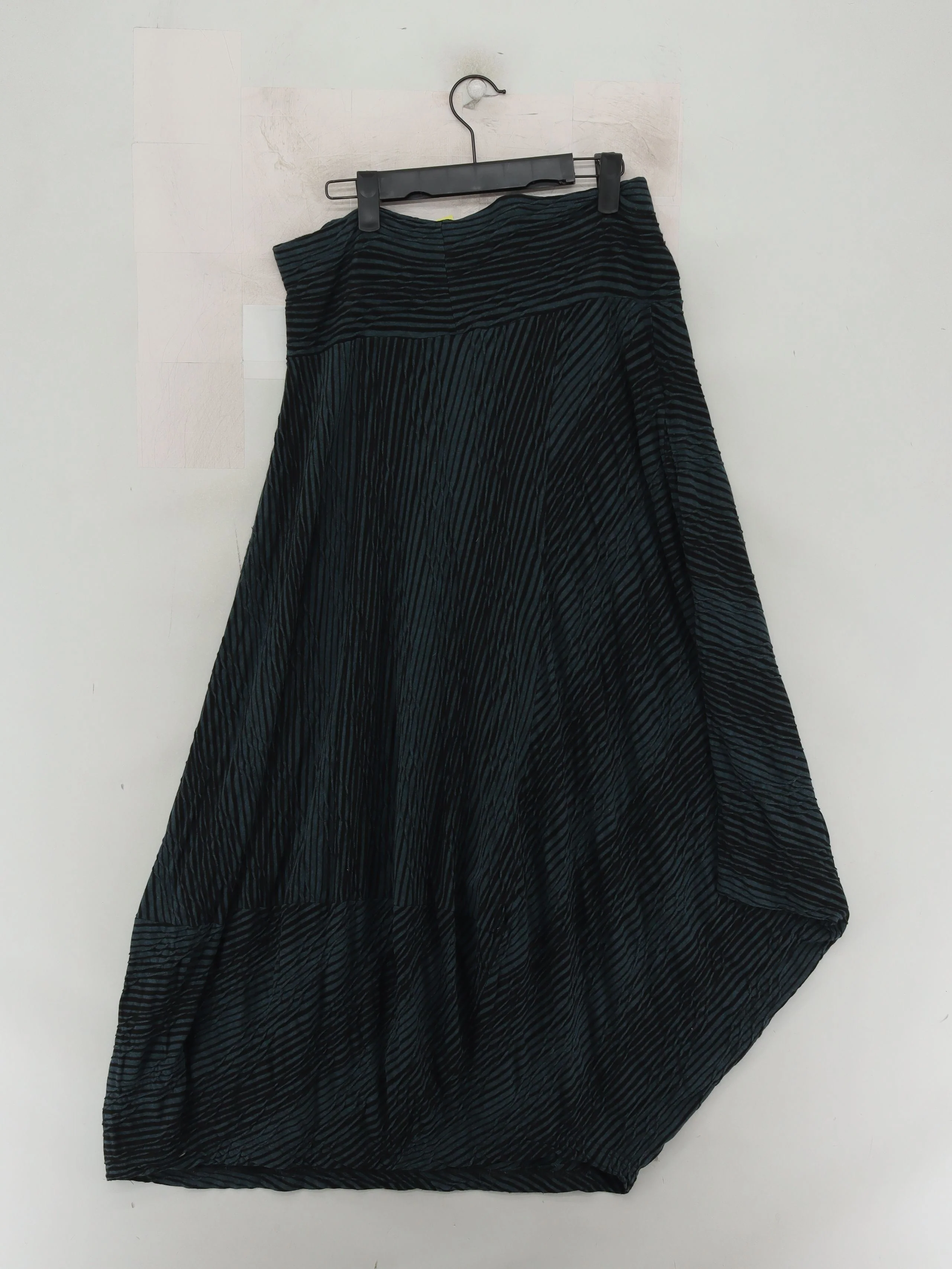 OSKA Women's Midi Skirt S Grey Striped Viscose with Elastane Midi A-Line - Image 2