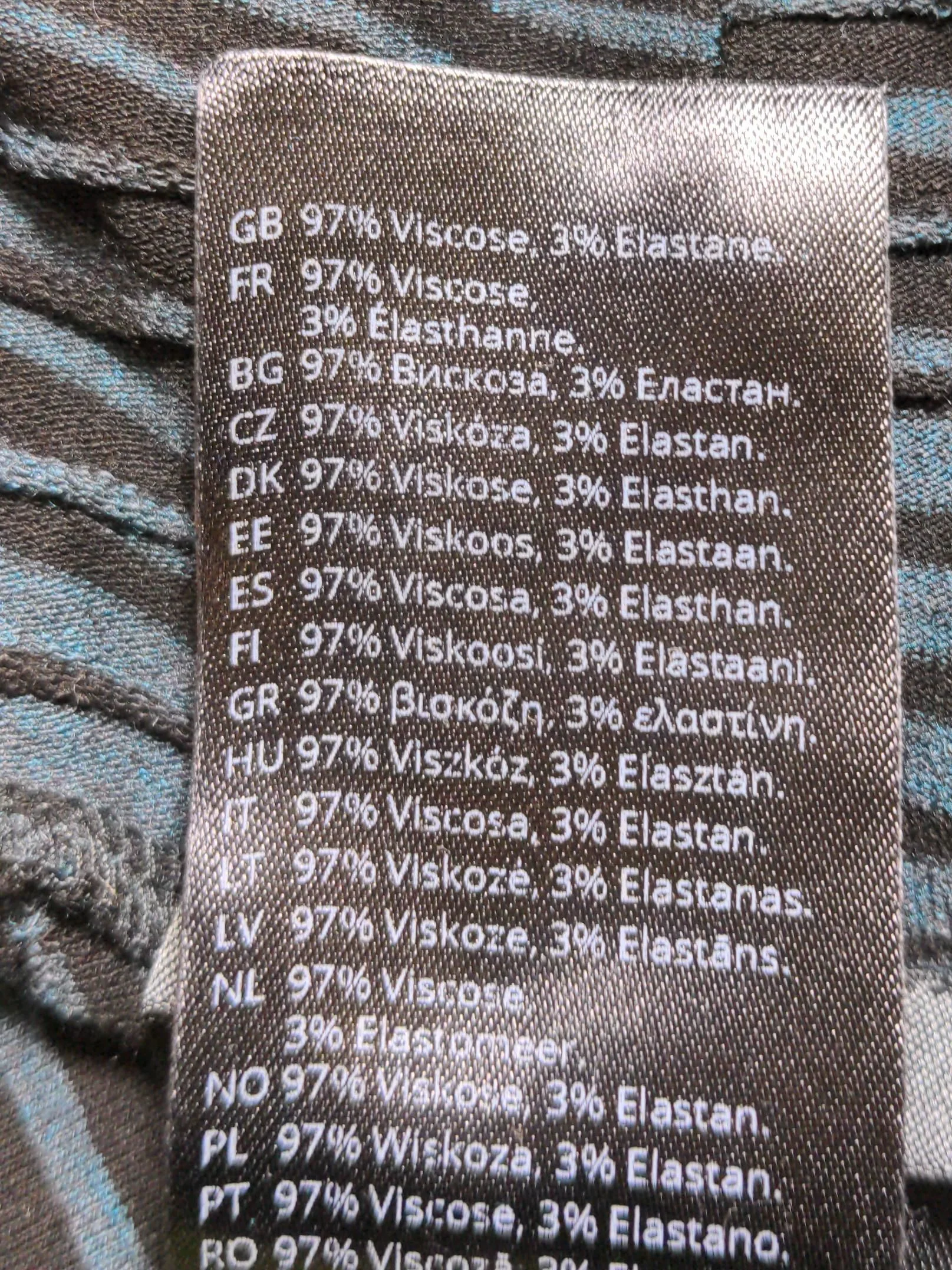OSKA Women's Midi Skirt S Grey Striped Viscose with Elastane Midi A-Line - Image 6