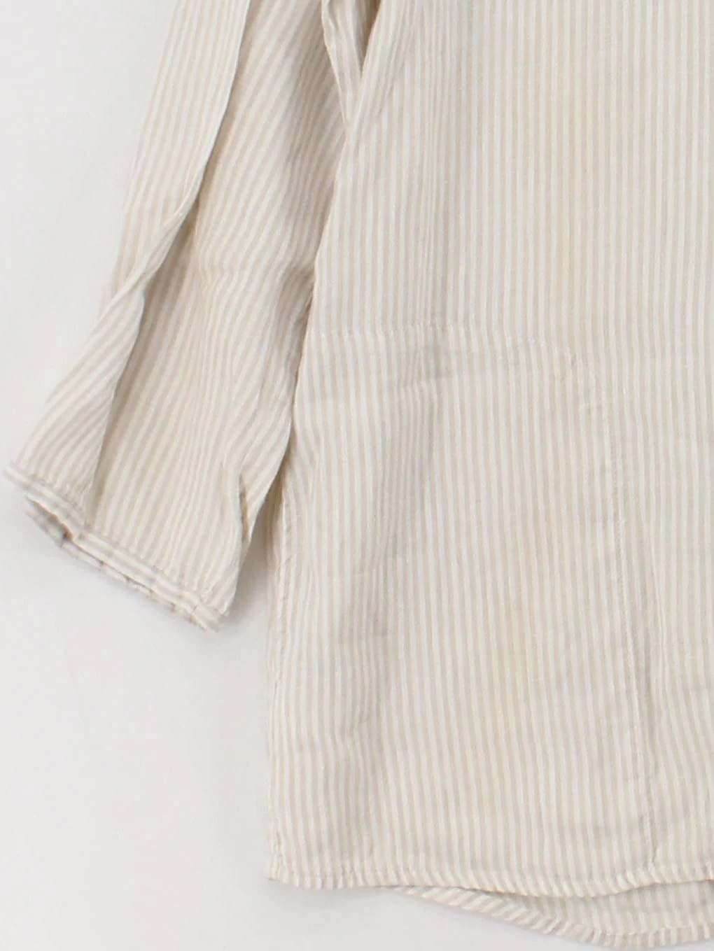 OSKA Women's Shirt UK 2 Cream Striped 100% Other 3/4 Sleeve Collared Basic - Image 4