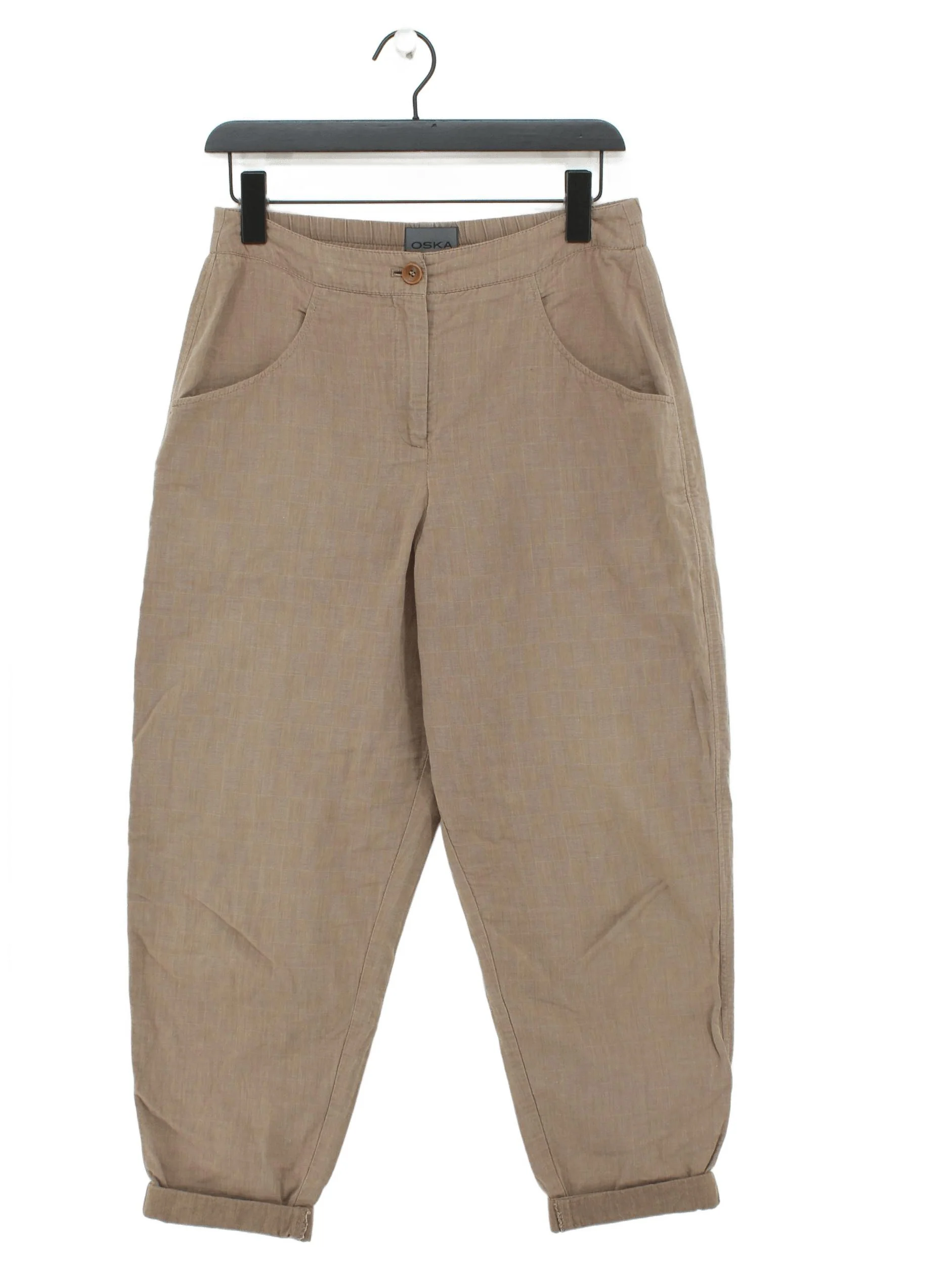 OSKA Women's Trousers W 30 in Tan 100% Other Tapered Cropped
