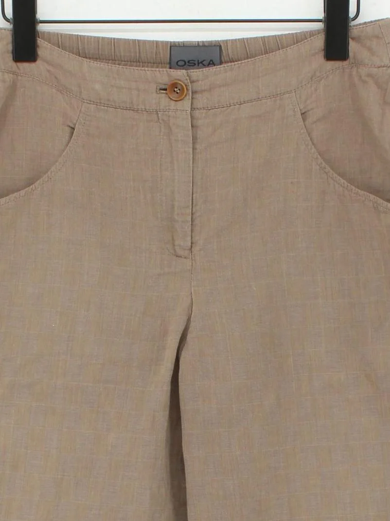 OSKA Women's Trousers W 30 in Tan 100% Other Tapered Cropped - Image 3