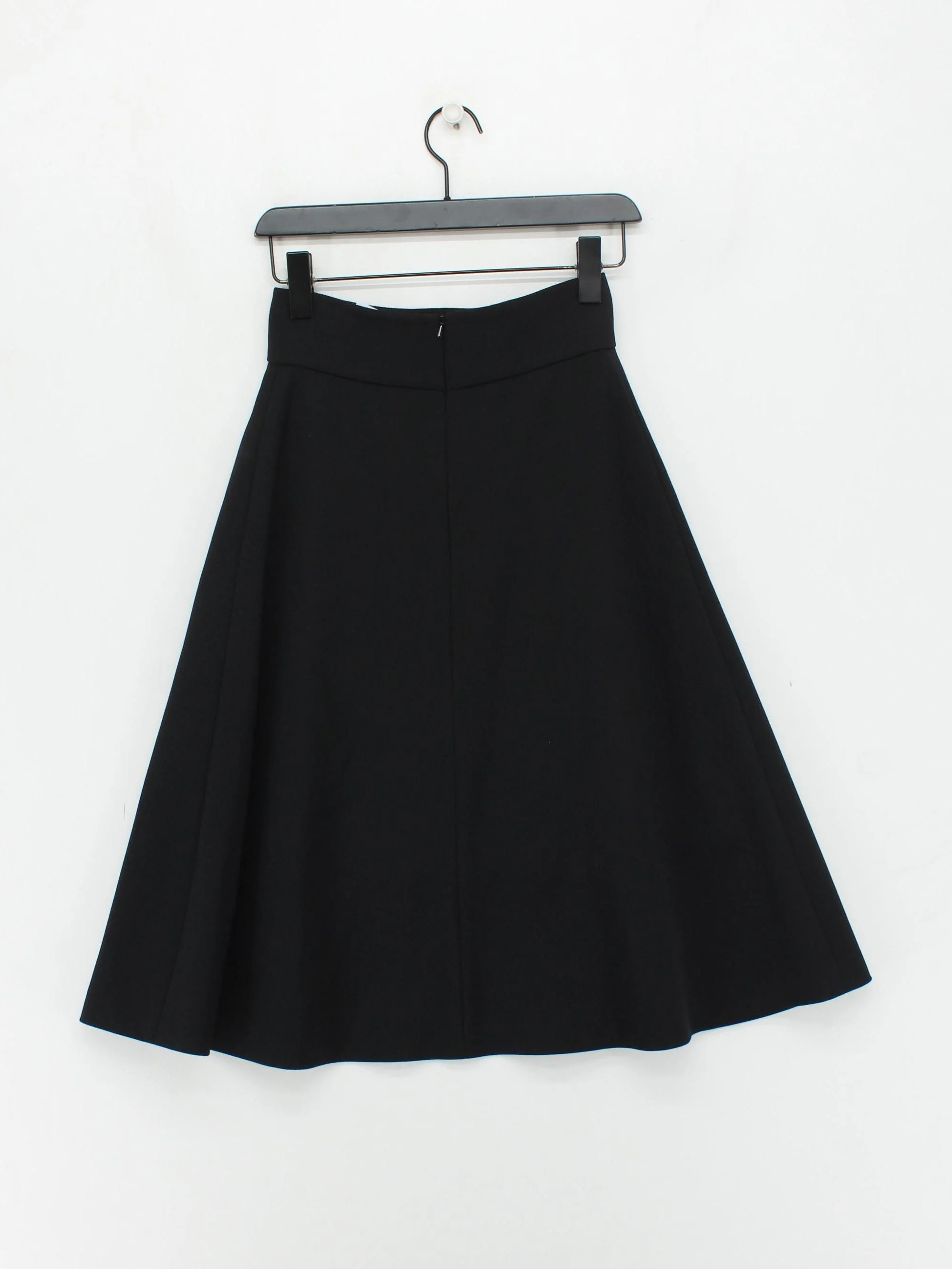Osman Women's Midi Skirt UK 8 Black Wool with Nylon, Elastane Midi A-Line - Image 2