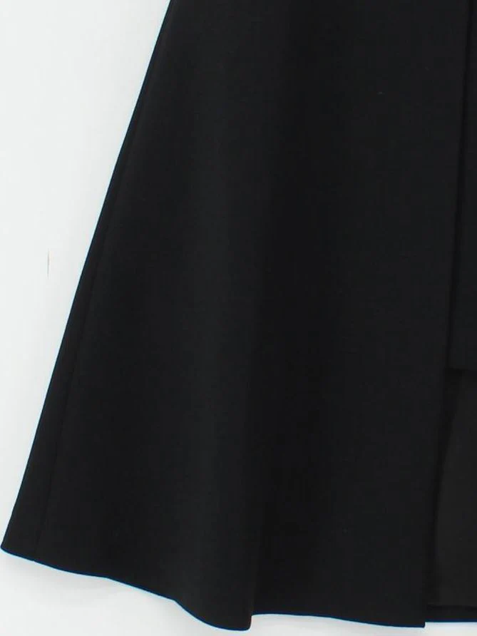 Osman Women's Midi Skirt UK 8 Black Wool with Nylon, Elastane Midi A-Line - Image 4