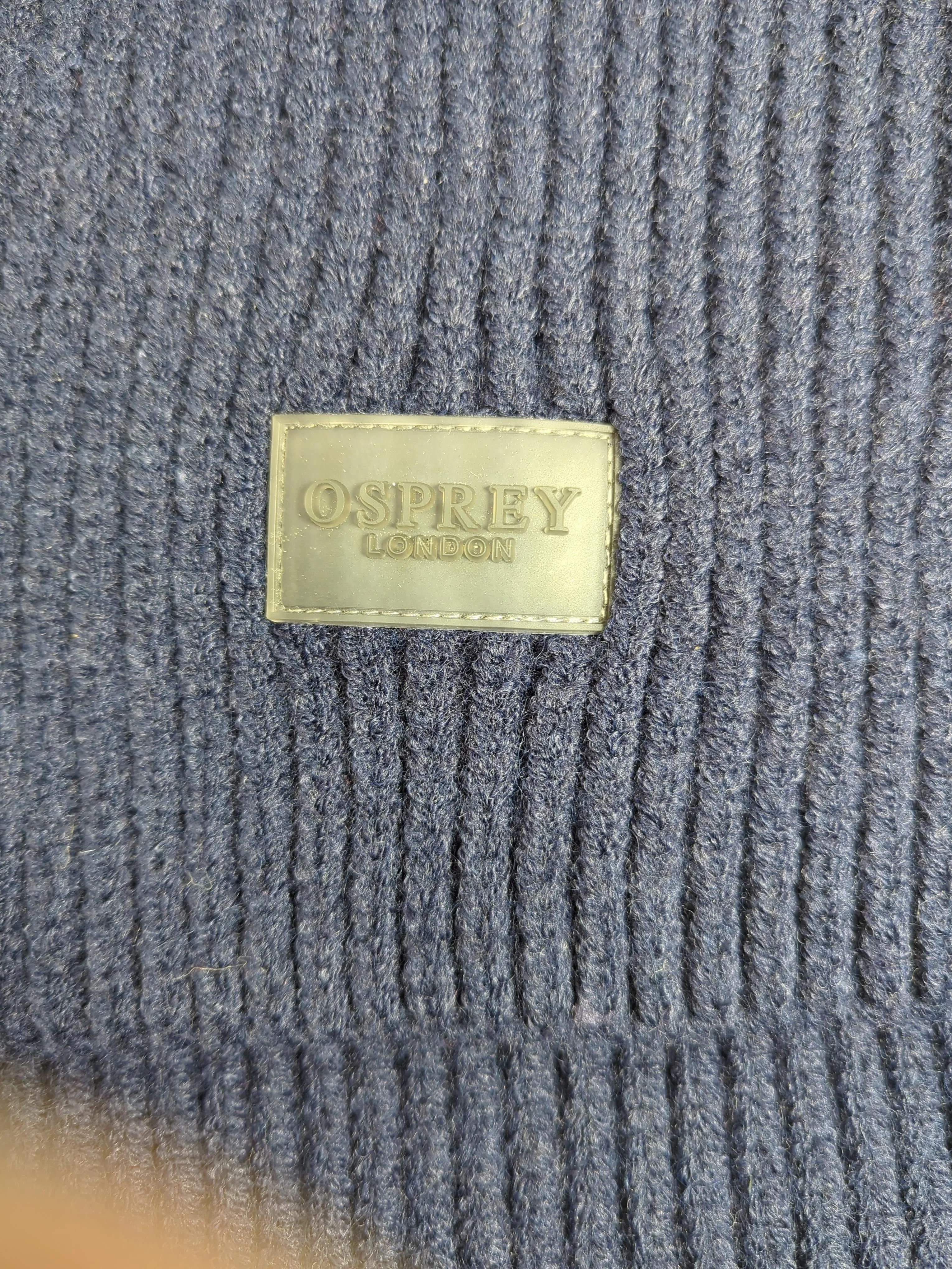 Osprey London Men's Scarf Blue Acrylic with Polyester, Nylon Scarf - Image 6
