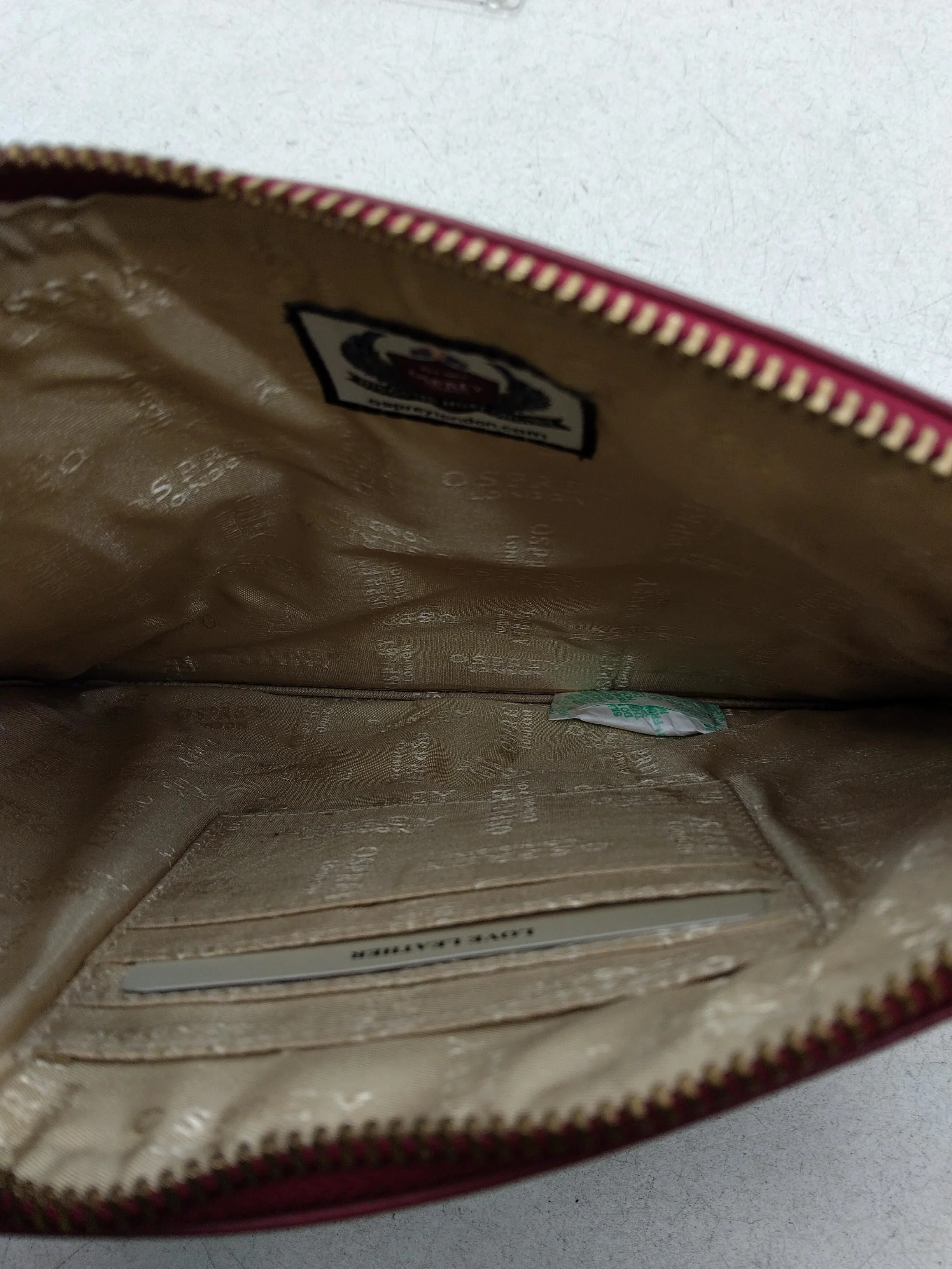 Osprey London Women's Purse Red 100% Leather - Image 4
