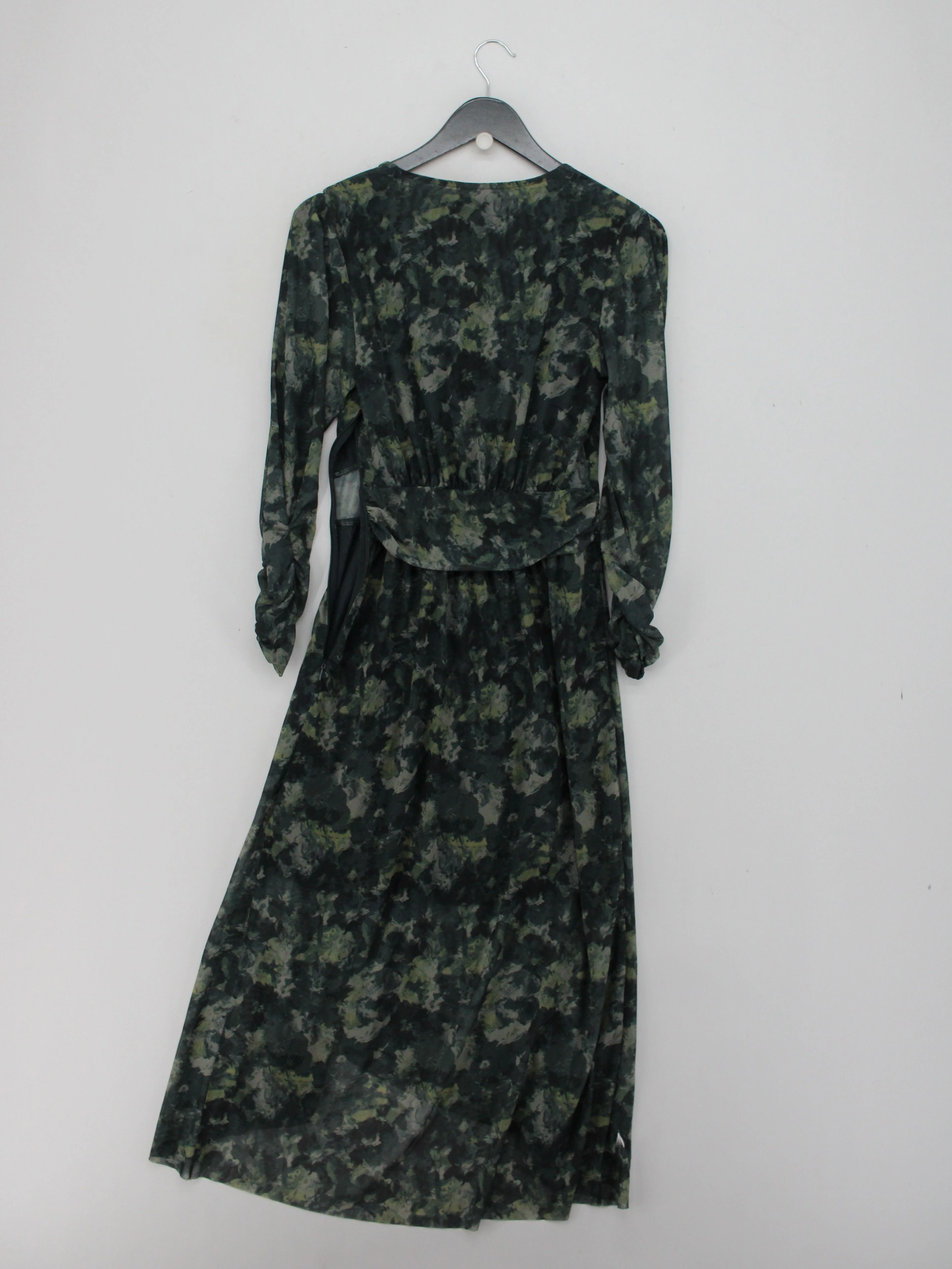 & Other Stories A-Line Midi Dress in Green - Image 2