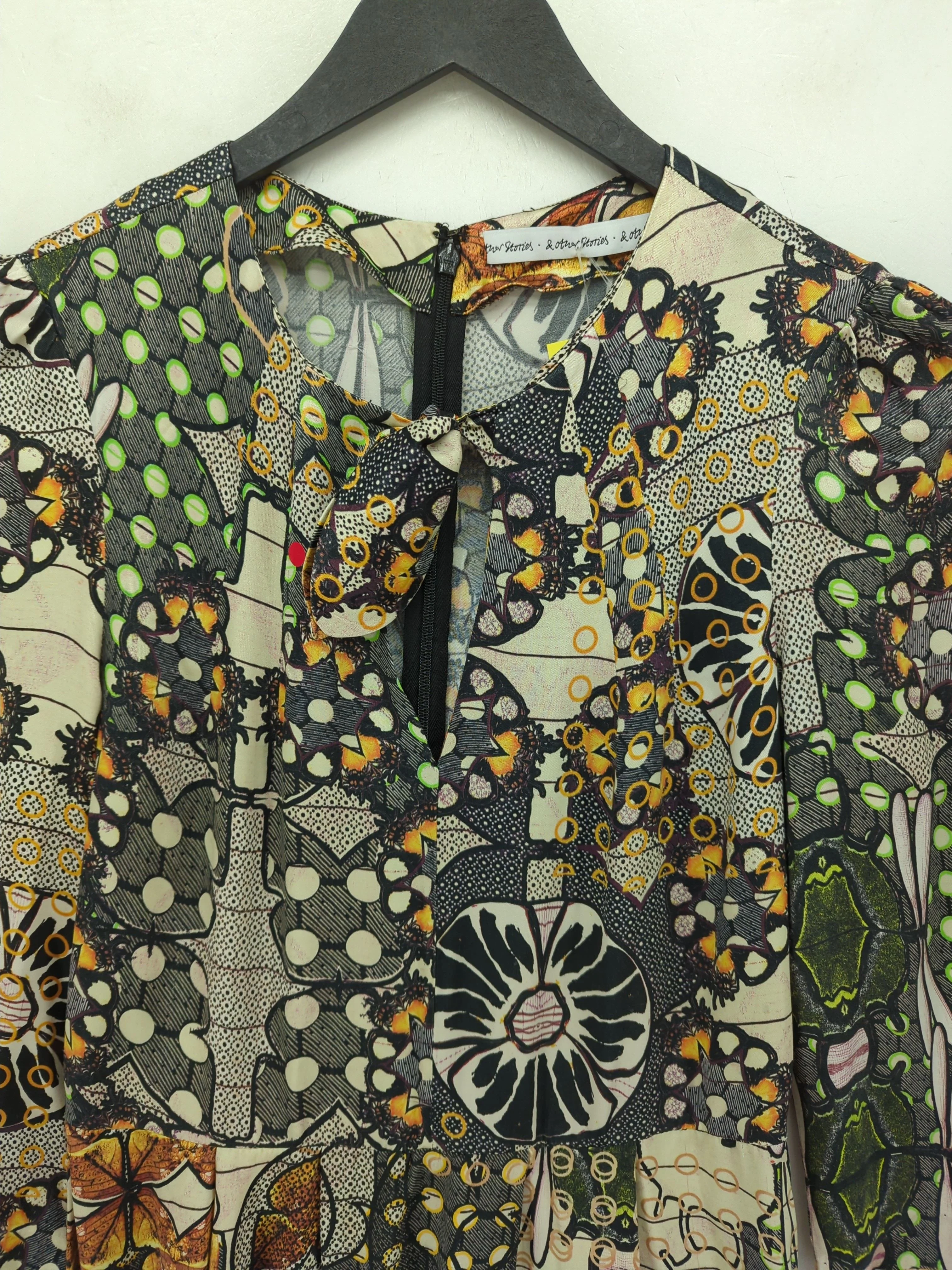 & Other Stories A-Line Midi Dress in Multi - Image 3