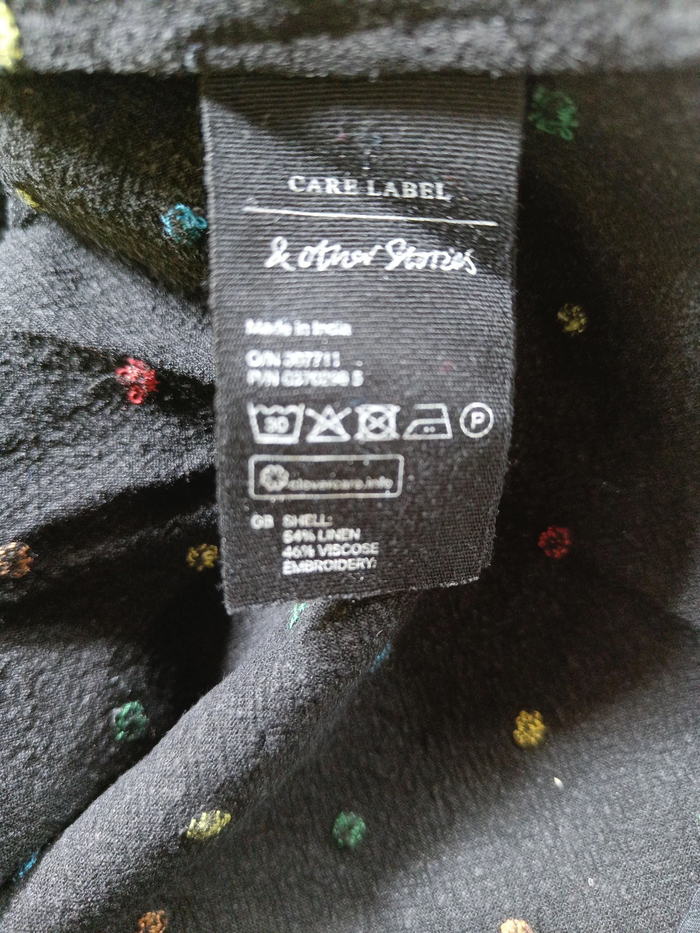 & Other Stories A-Line Mini Dress in Black - Image 7