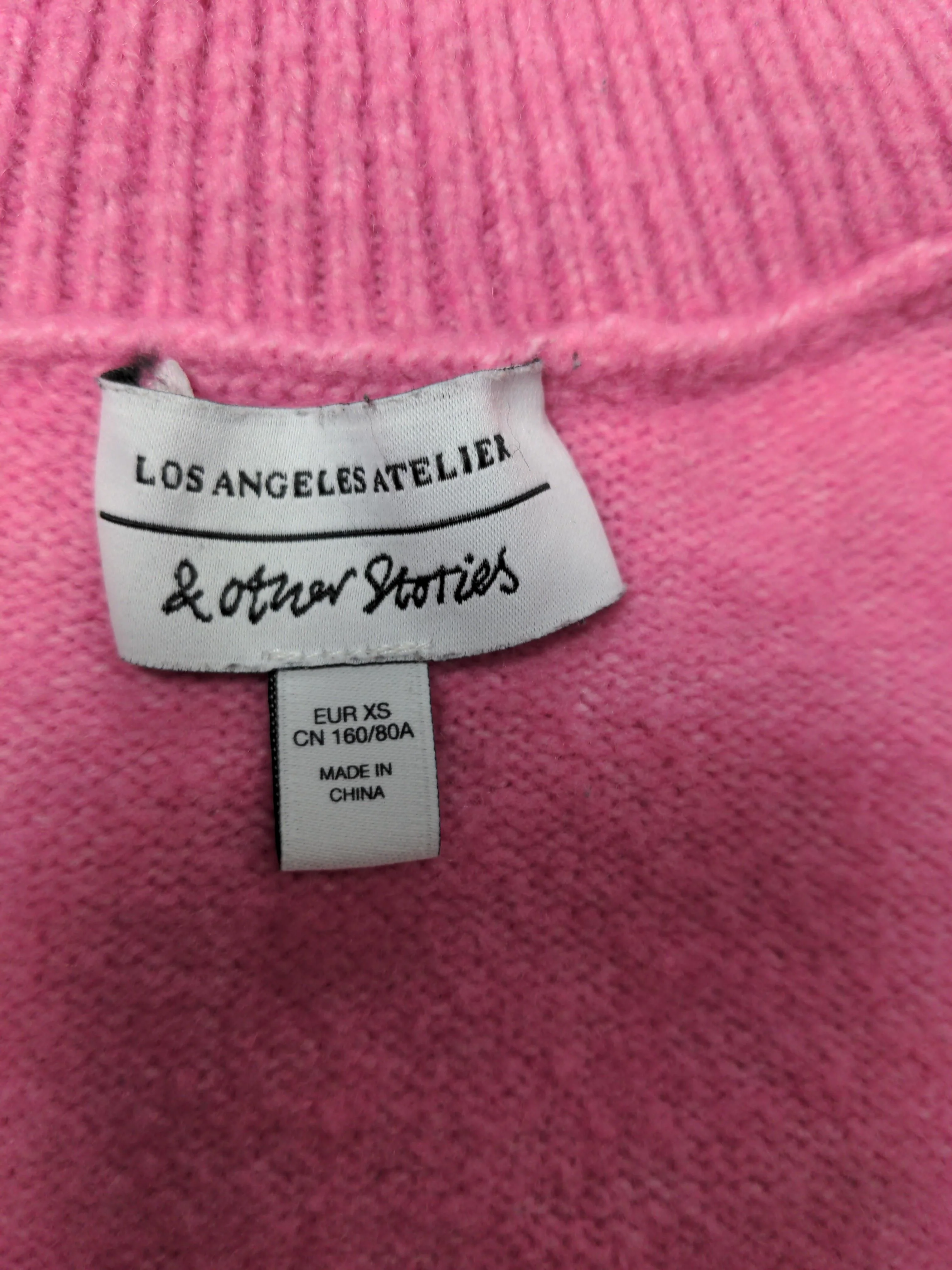 & Other Stories Jumper Mini Dress XS in Pink - Image 5