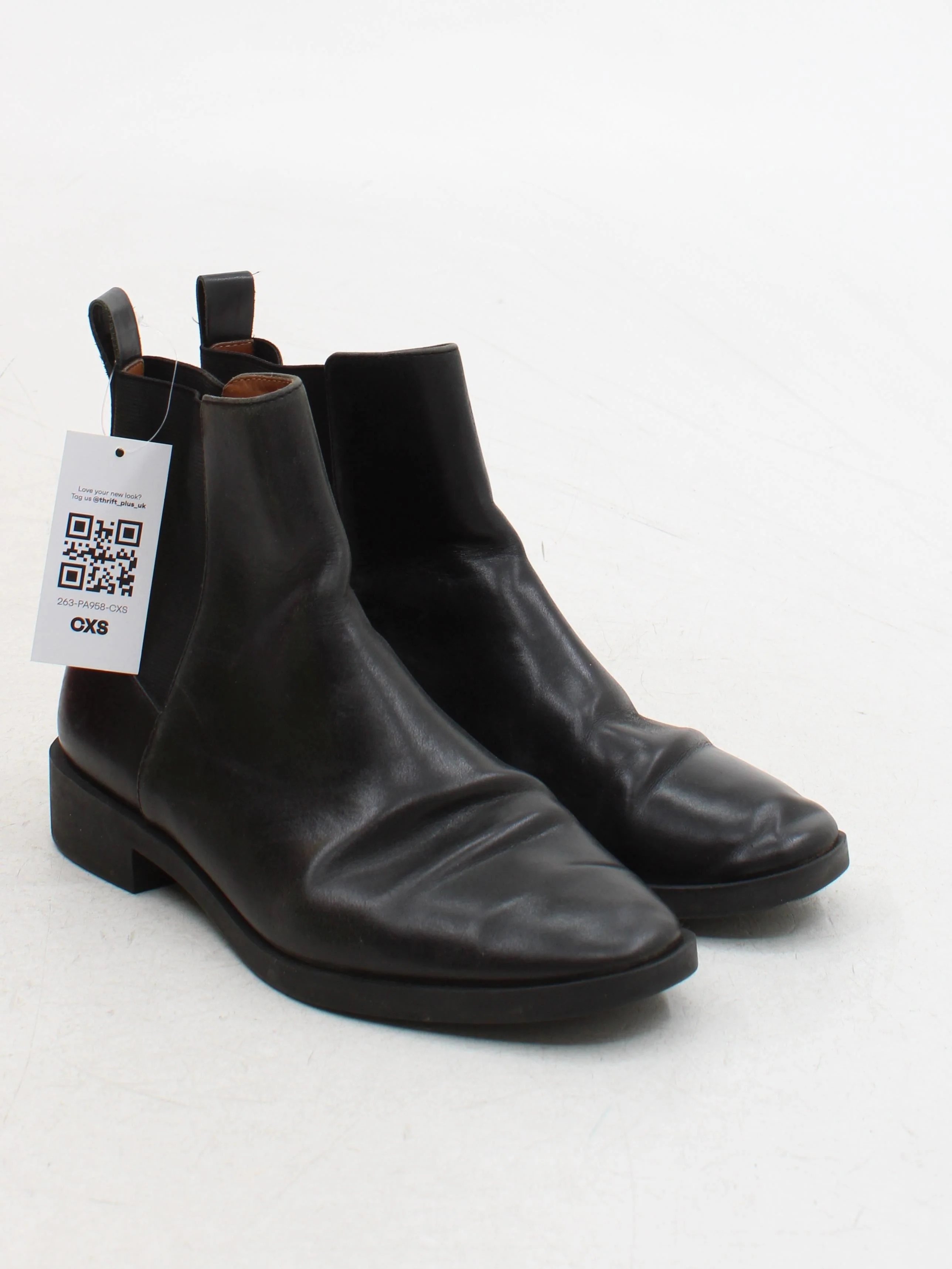 & Other Stories Men's Boots UK 5 Black 100% Leather Chelsea - Image 4