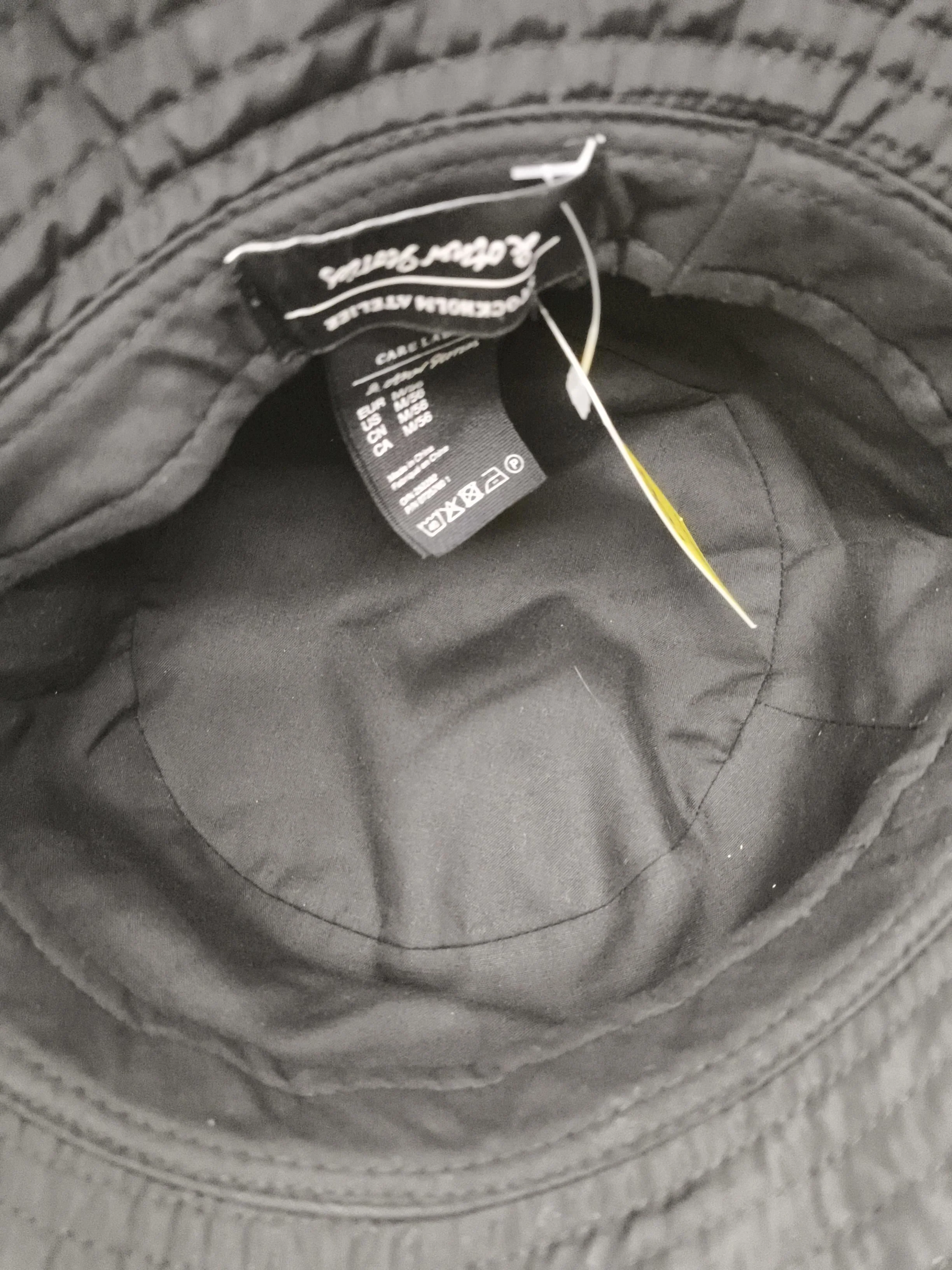 & Other Stories Men's Hat M Black Polyester with Cotton Bucket Hat - Image 4