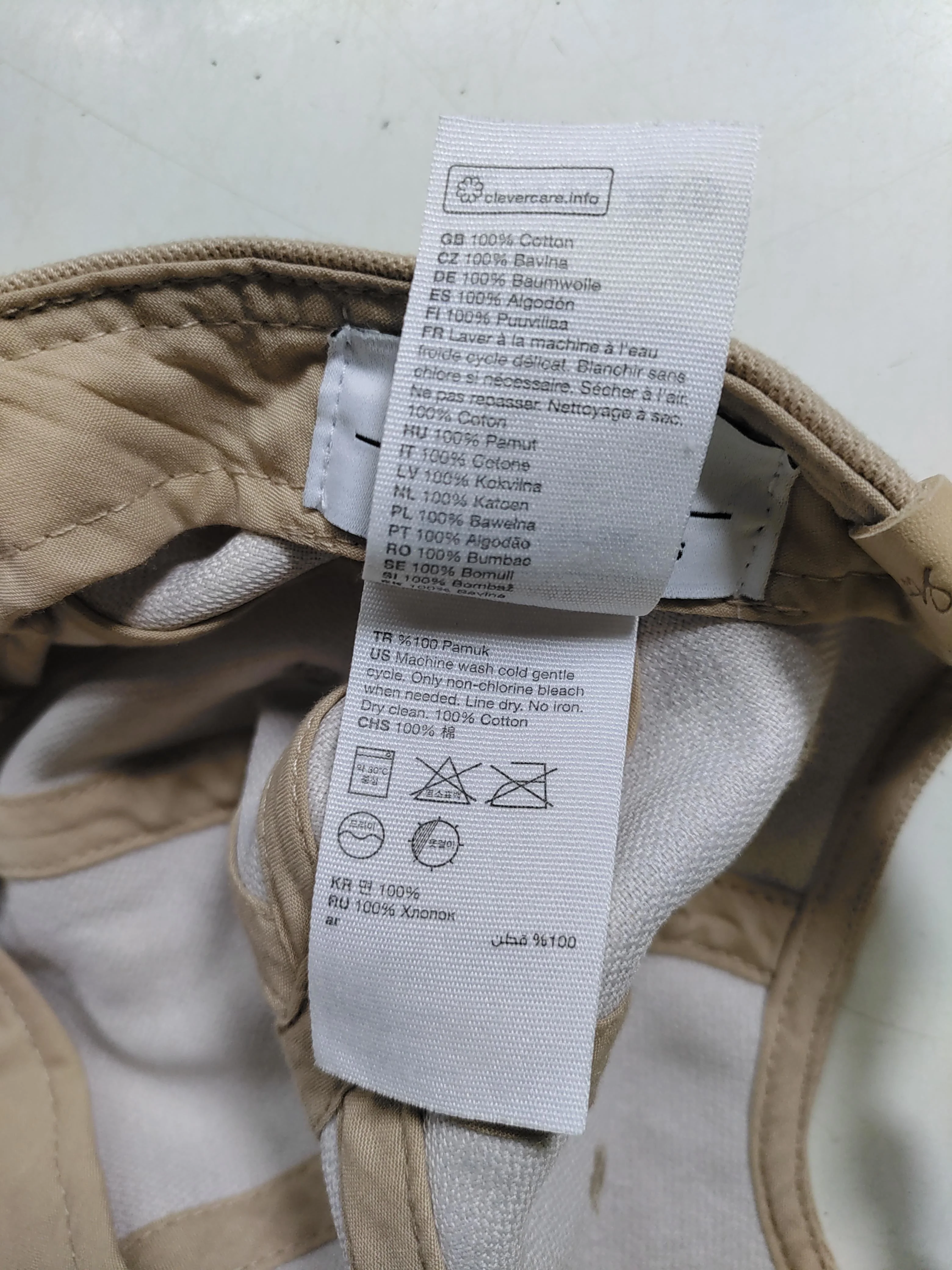 & Other Stories Men's Hat M Tan 100% Cotton Baseball Cap - Image 6