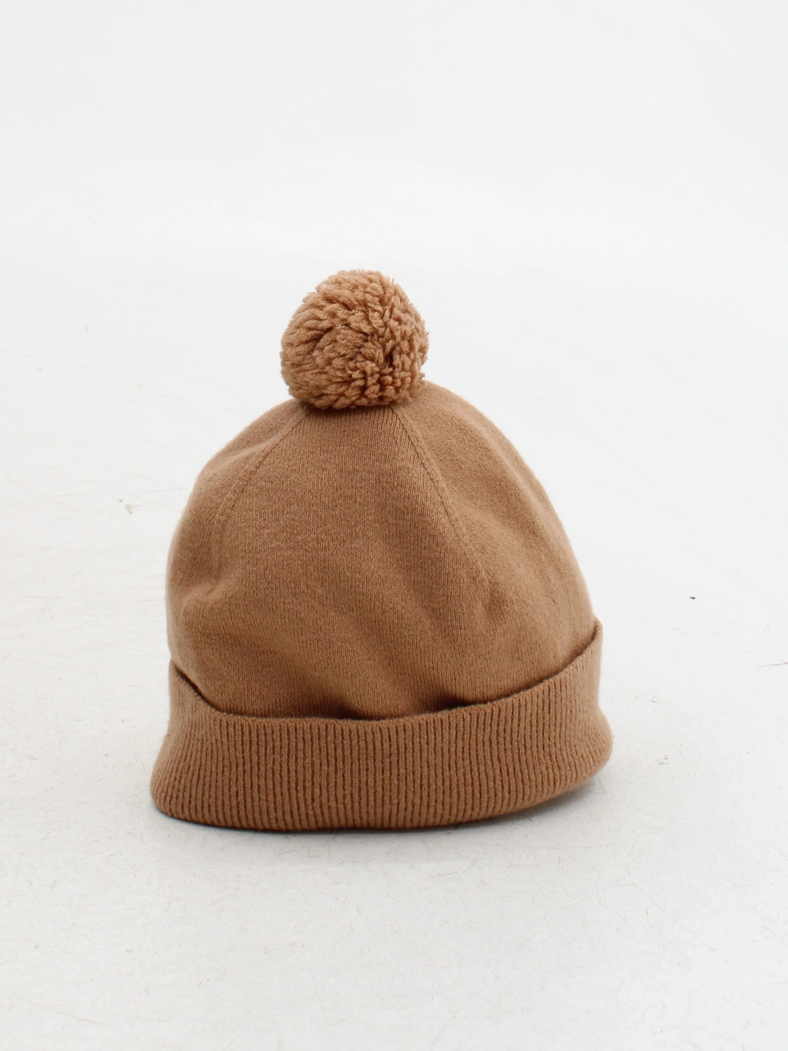 & Other Stories Men's Hat M Tan Wool with Polyamide, Elastane Beanie - Image 2