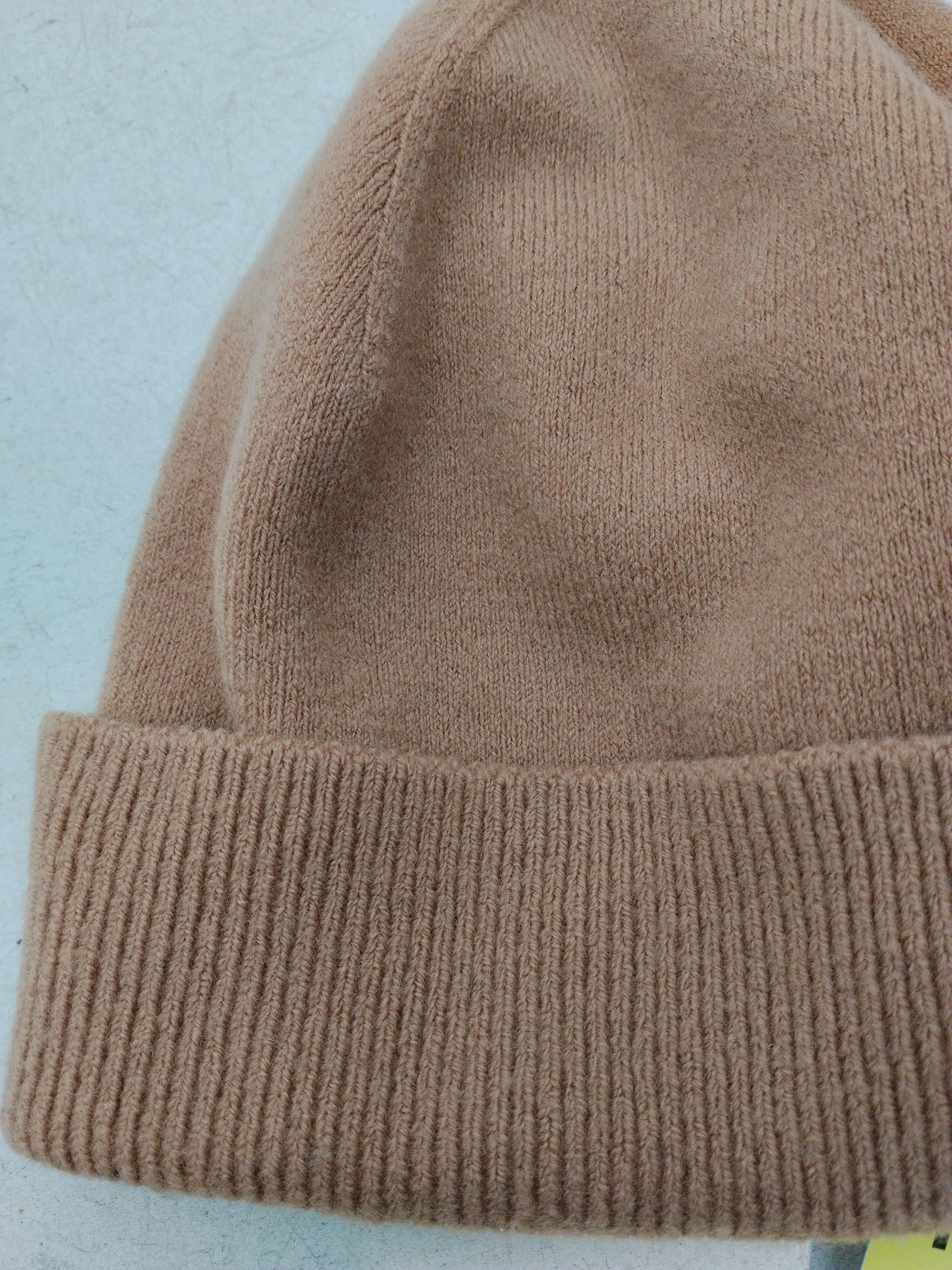 & Other Stories Men's Hat M Tan Wool with Polyamide, Elastane Beanie - Image 3