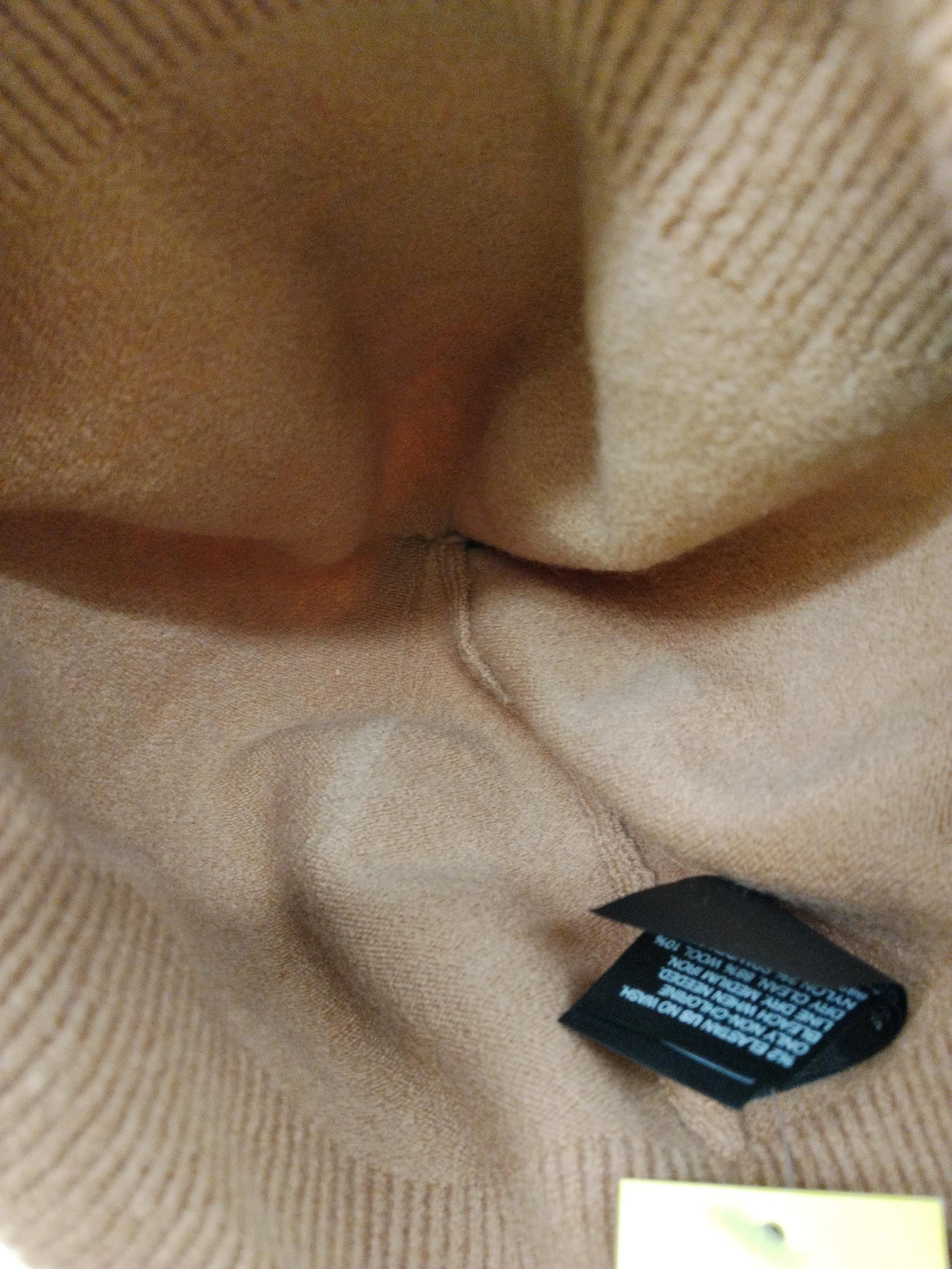 & Other Stories Men's Hat M Tan Wool with Polyamide, Elastane Beanie - Image 4