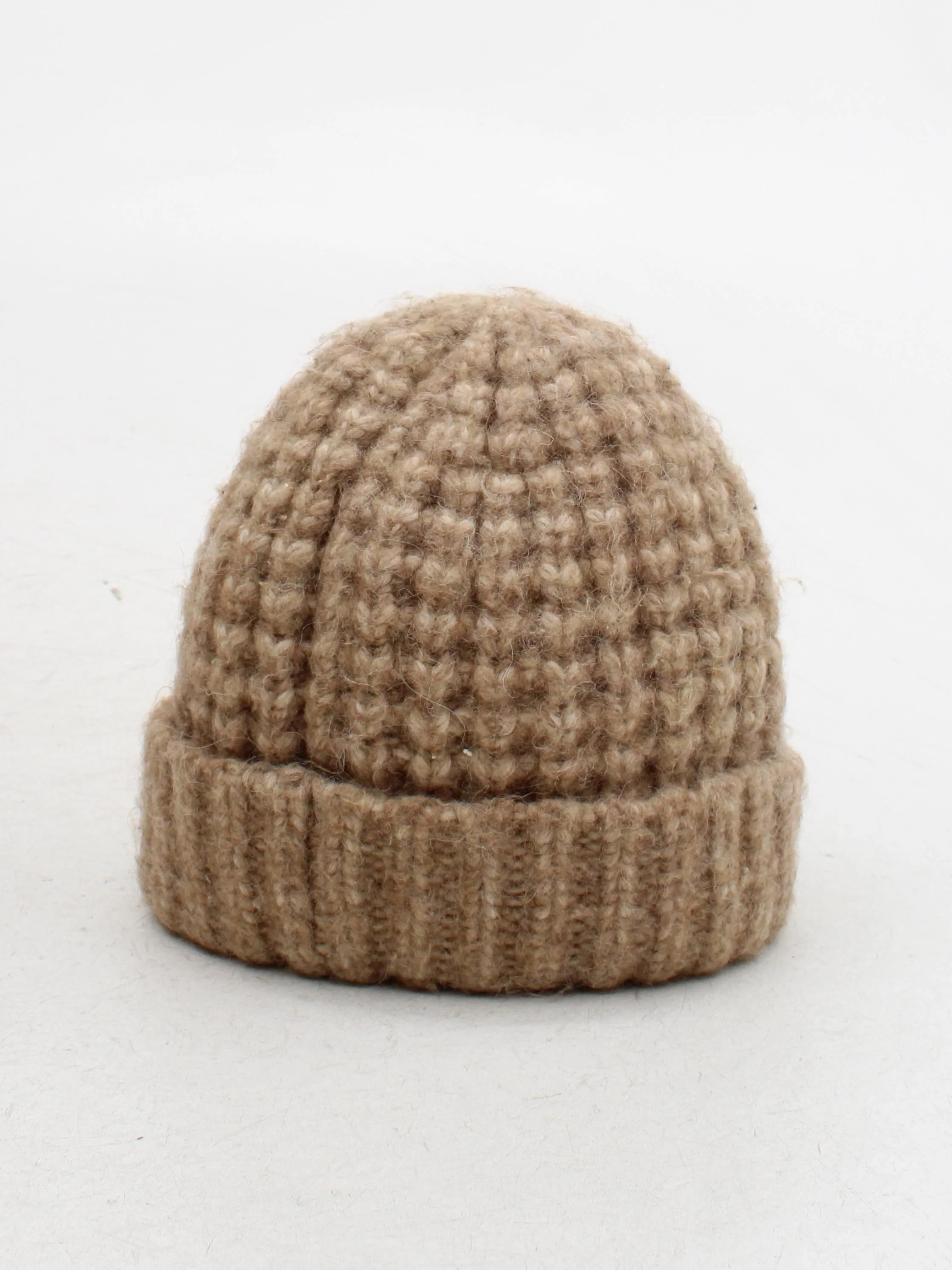& Other Stories Men's Hat Tan Wool with Polyamide, Acrylic, Angora Beanie - Image 2