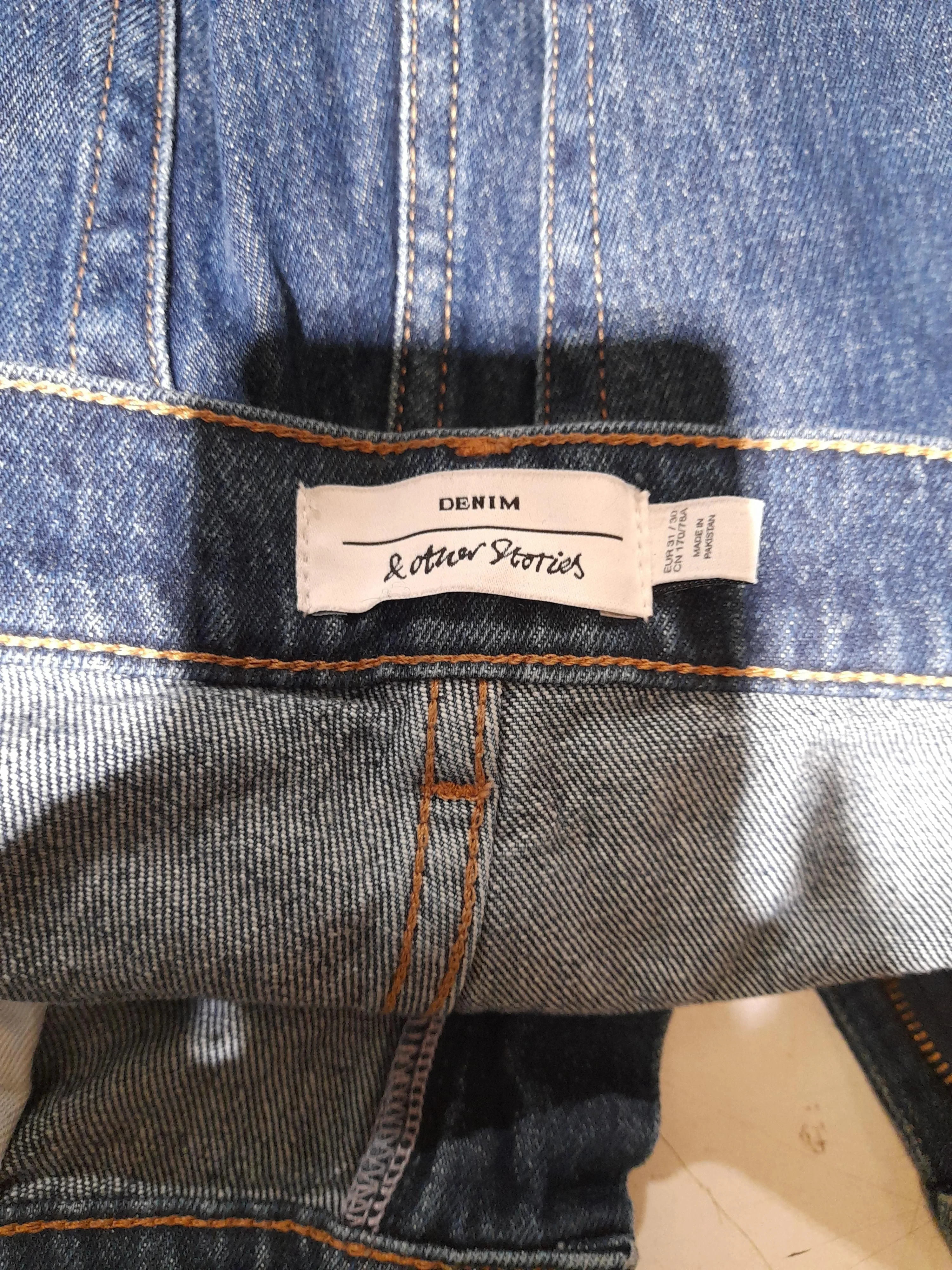 & Other Stories Men's Jeans W 31 in Blue Cotton with Elastane Straight - Image 5