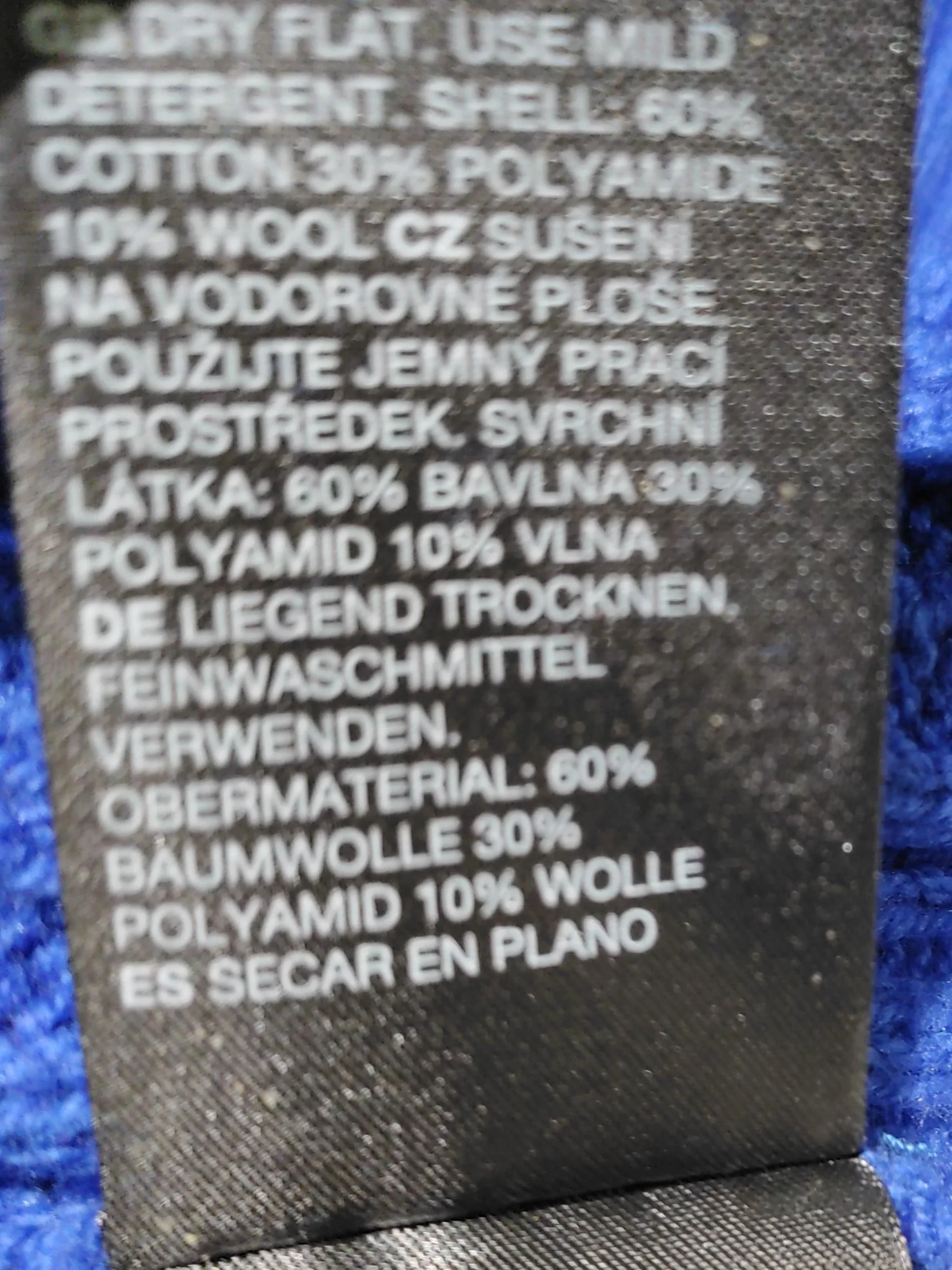 & Other Stories Men's Jumper S Blue Cotton with Polyamide, Wool Pullover - Image 6