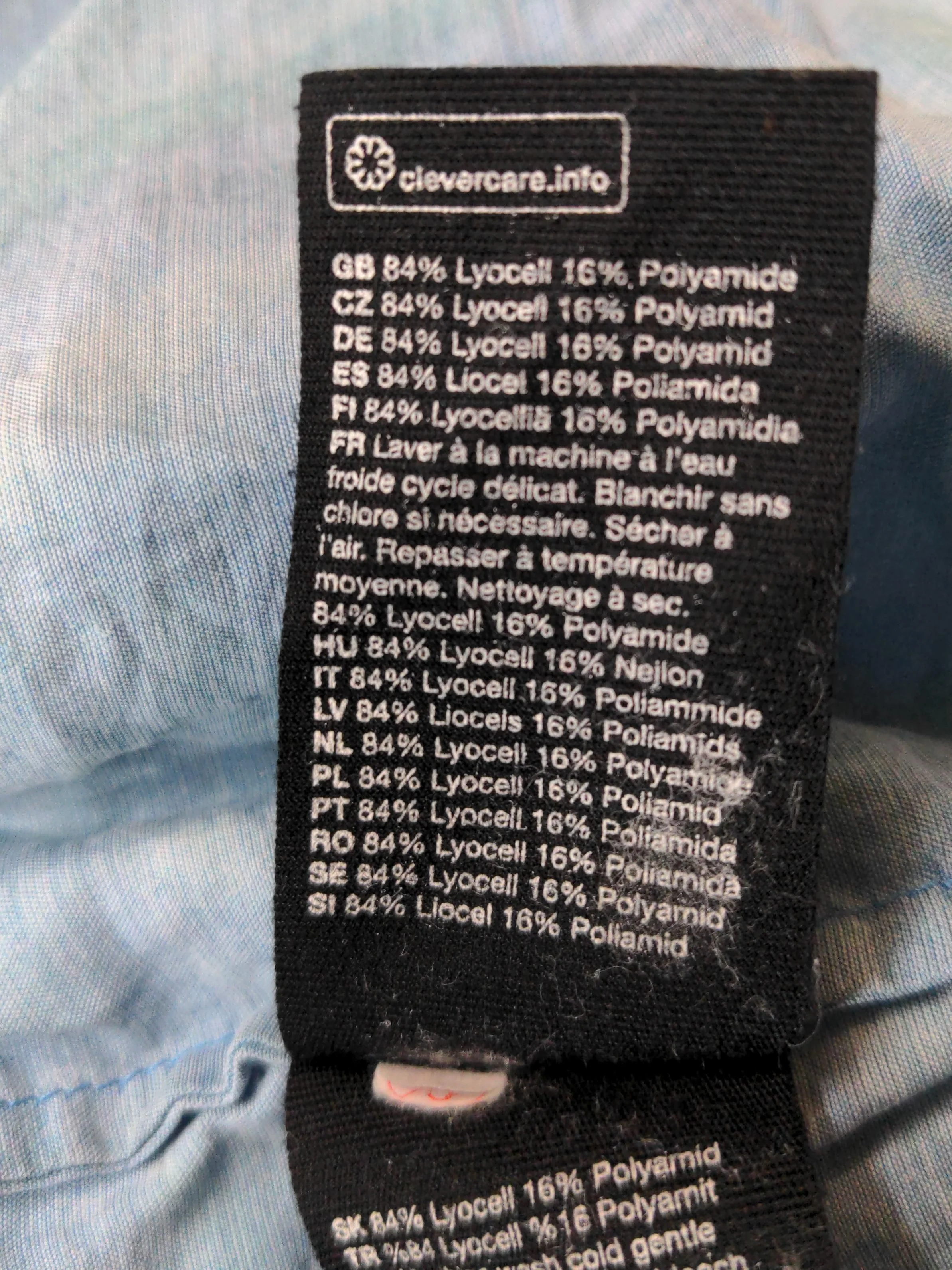 & Other Stories Men's Shirt S Blue Graphic Lyocell Modal with Polyamide Basic - Image 6