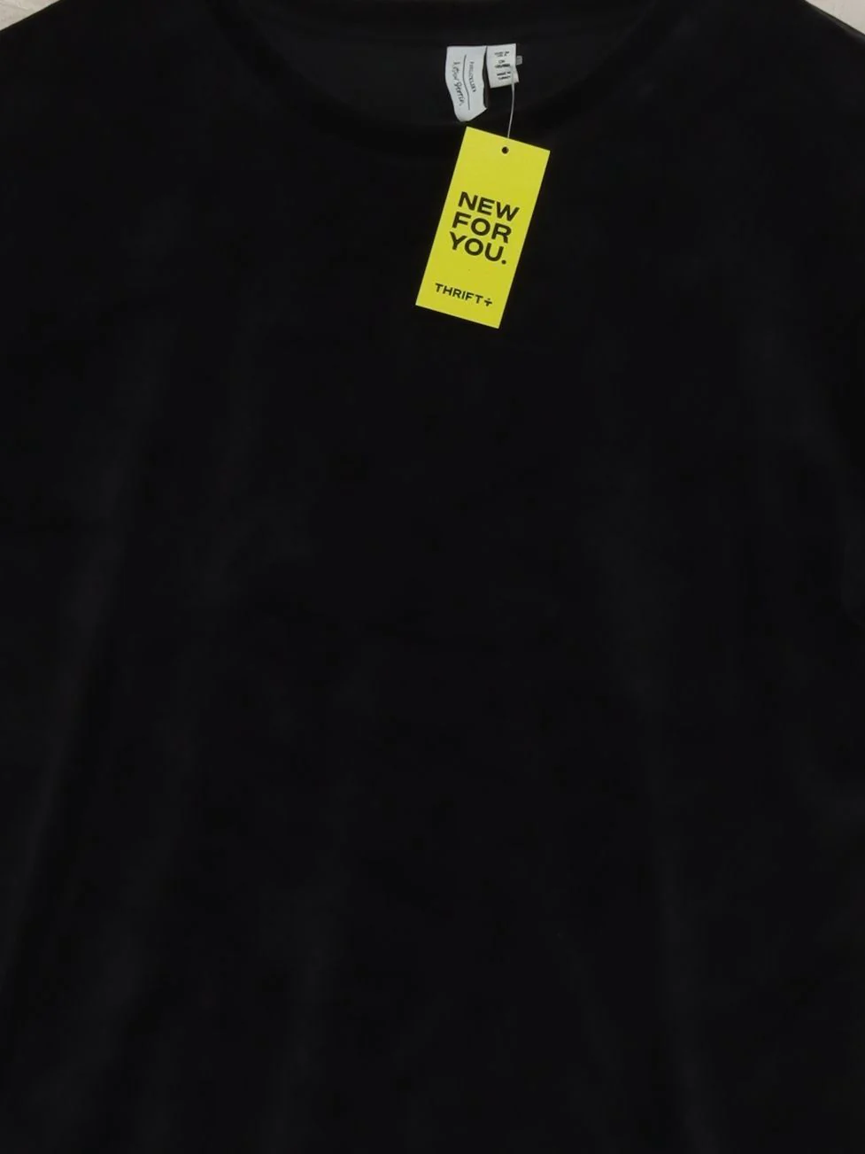 & Other Stories Men's T-Shirt S Black 100% Cotton Basic - Image 3