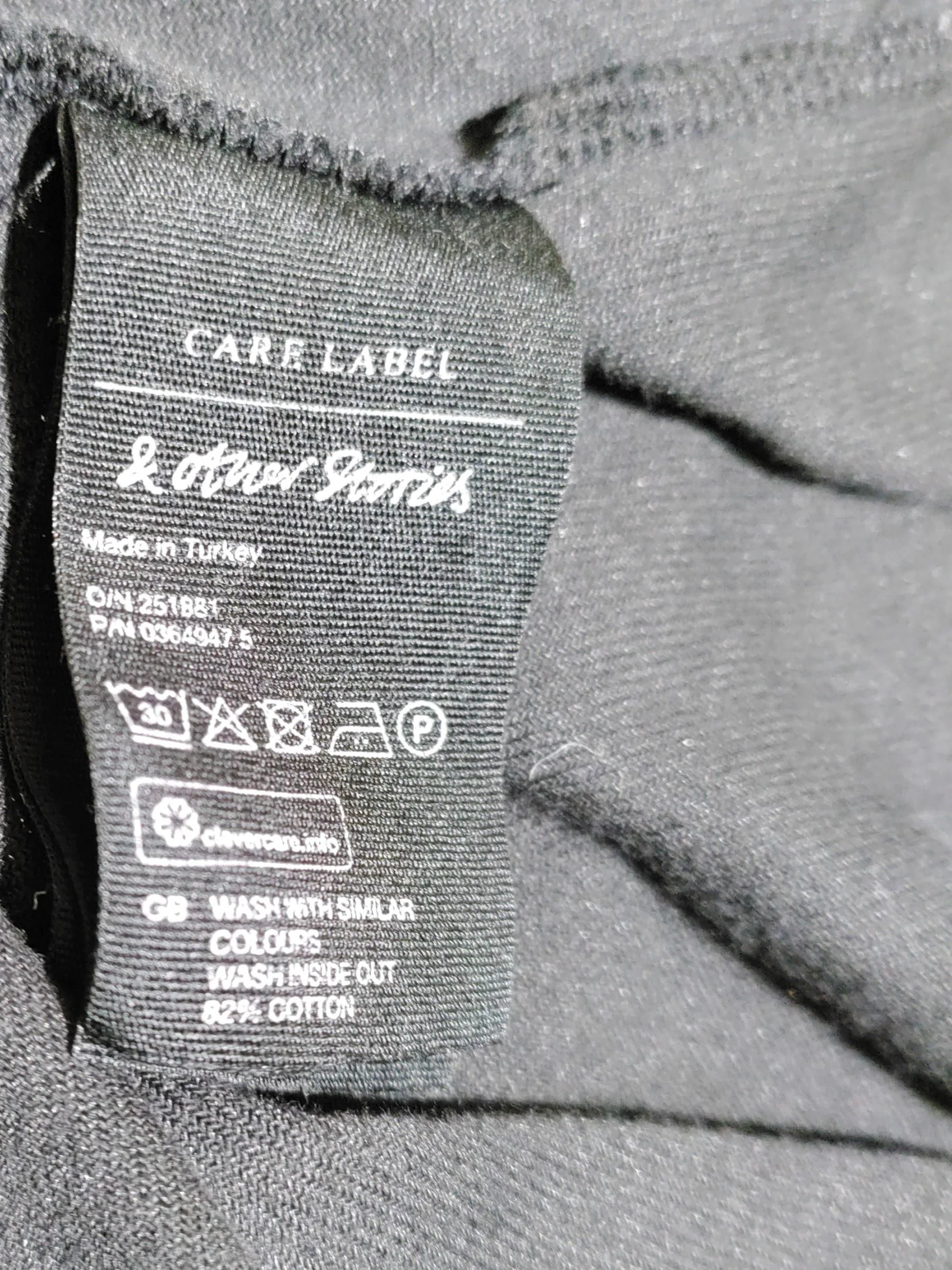 & Other Stories Men's T-Shirt S Black 100% Cotton Basic - Image 6