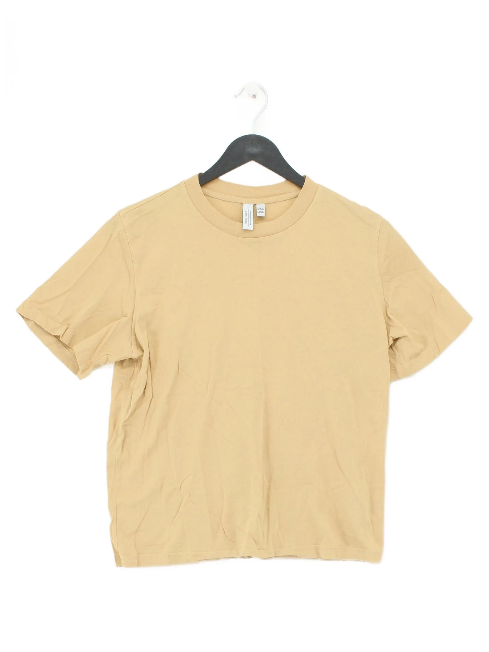& Other Stories Men's T-Shirt S Tan 100% Cotton Basic