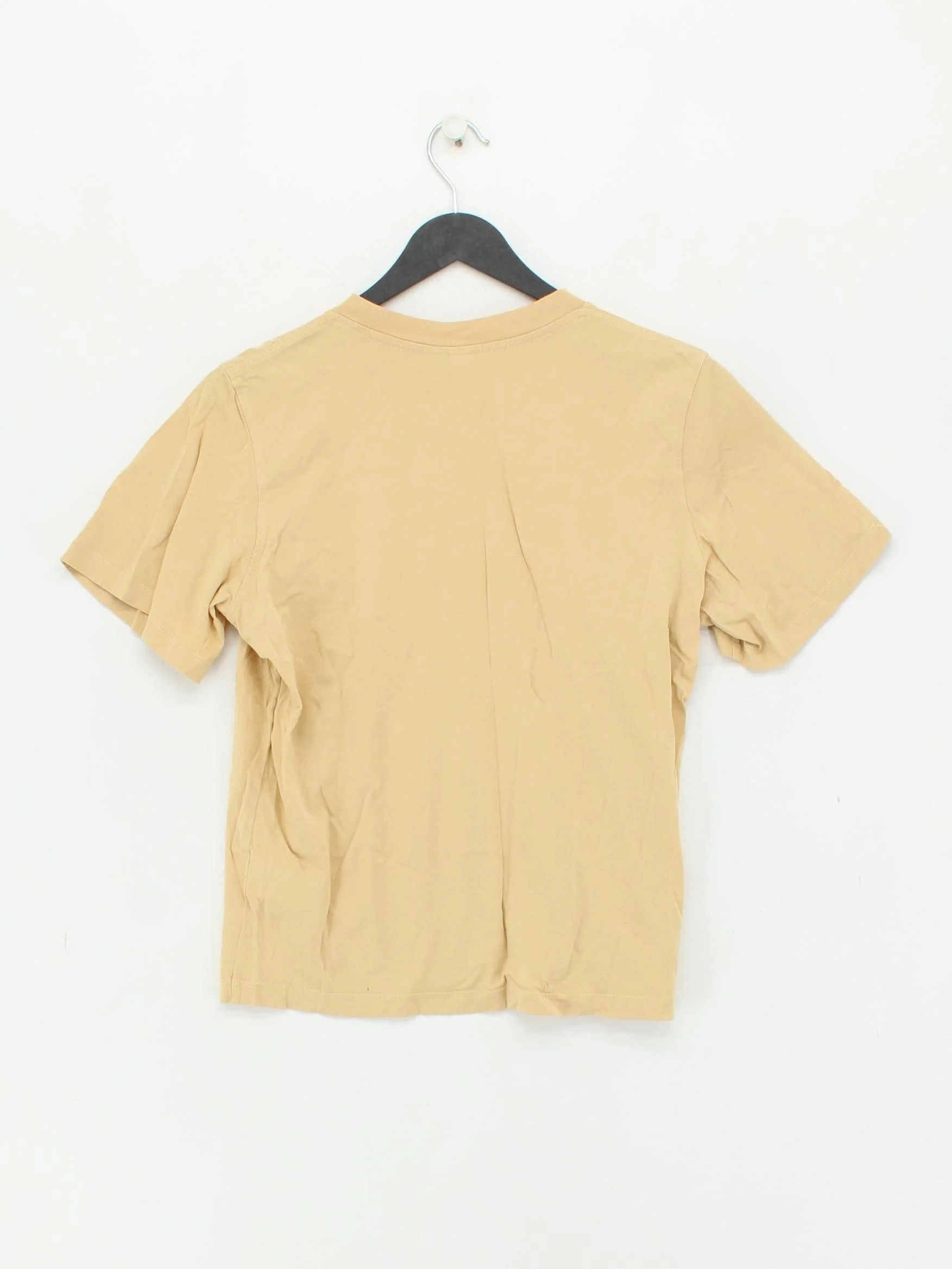 & Other Stories Men's T-Shirt S Tan 100% Cotton Basic - Image 2