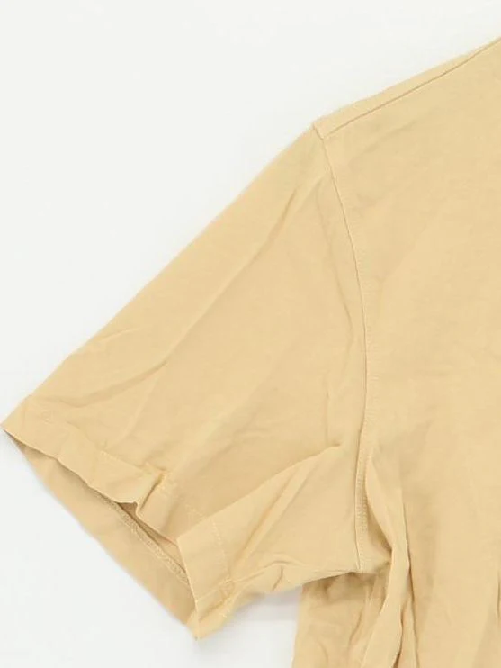 & Other Stories Men's T-Shirt S Tan 100% Cotton Basic - Image 4
