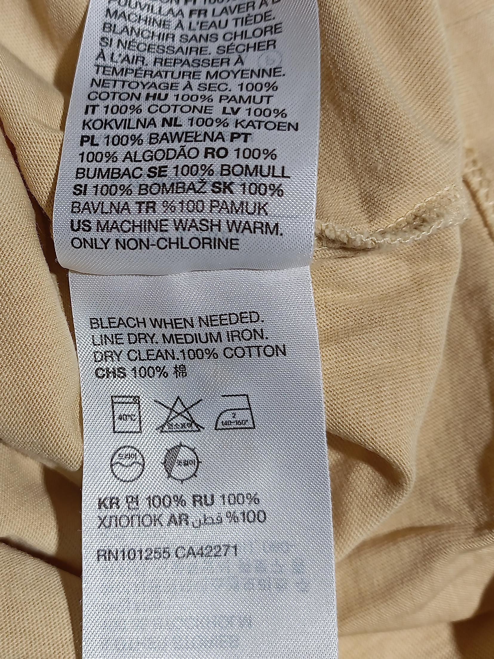 & Other Stories Men's T-Shirt S Tan 100% Cotton Basic - Image 6
