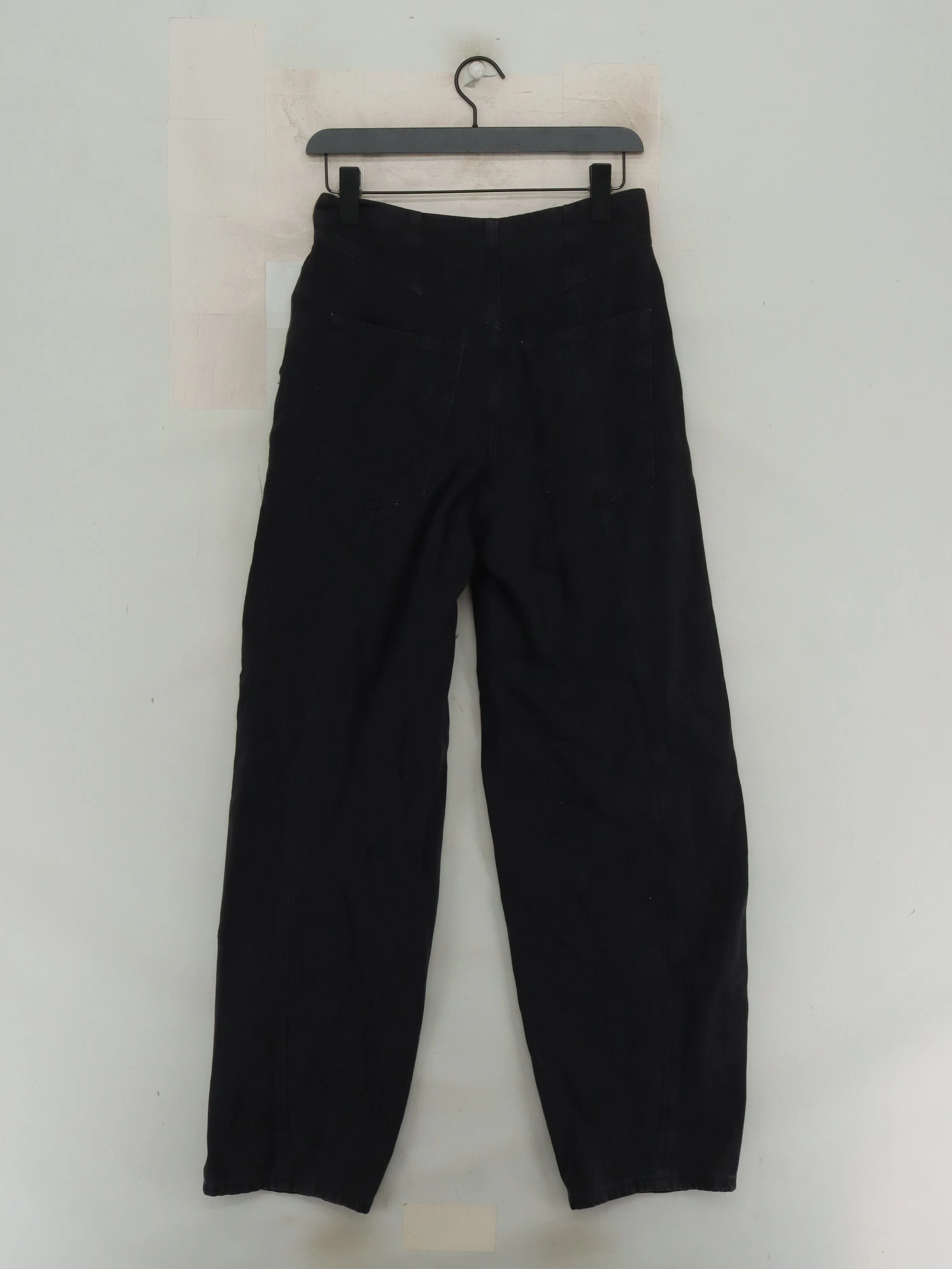 & Other Stories Men's Trousers W 28 in Black 100% Cotton Wide-Leg Chino - Image 2