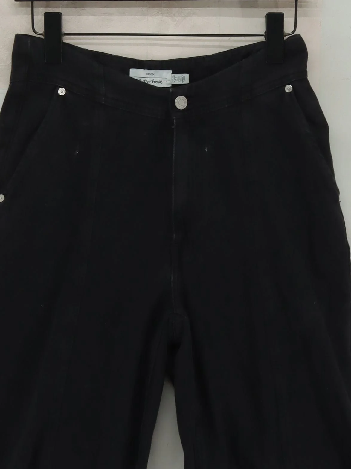 & Other Stories Men's Trousers W 28 in Black 100% Cotton Wide-Leg Chino - Image 3