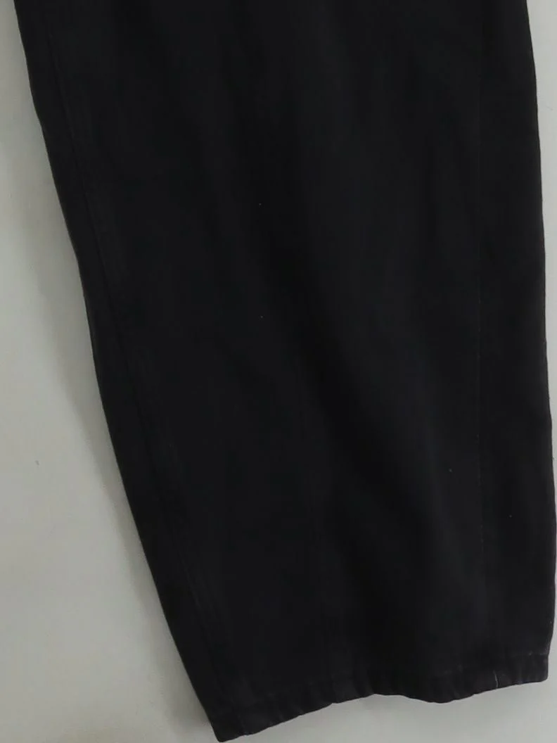 & Other Stories Men's Trousers W 28 in Black 100% Cotton Wide-Leg Chino - Image 4