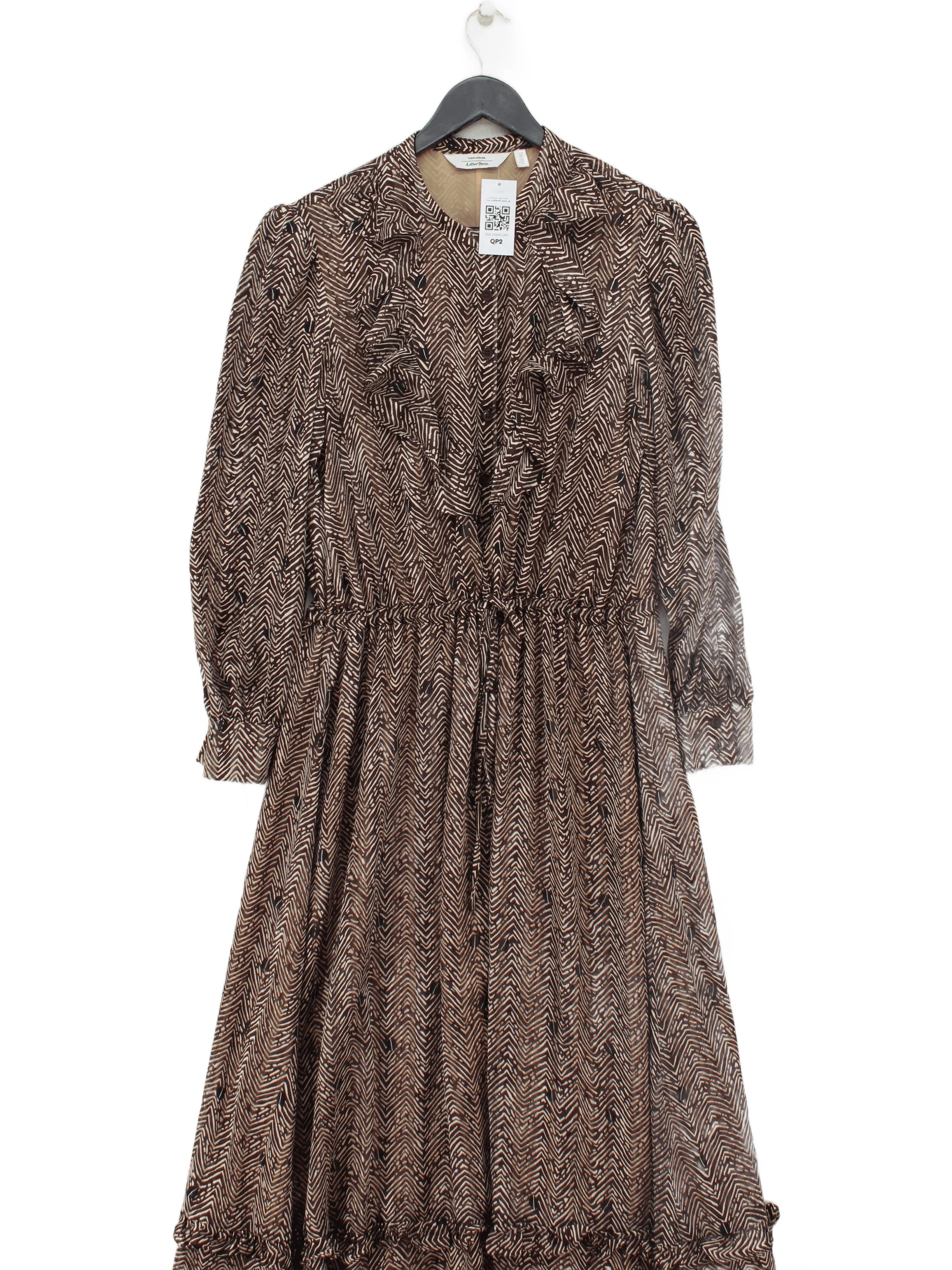 & Other Stories Shirt Midi Dress M in Brown