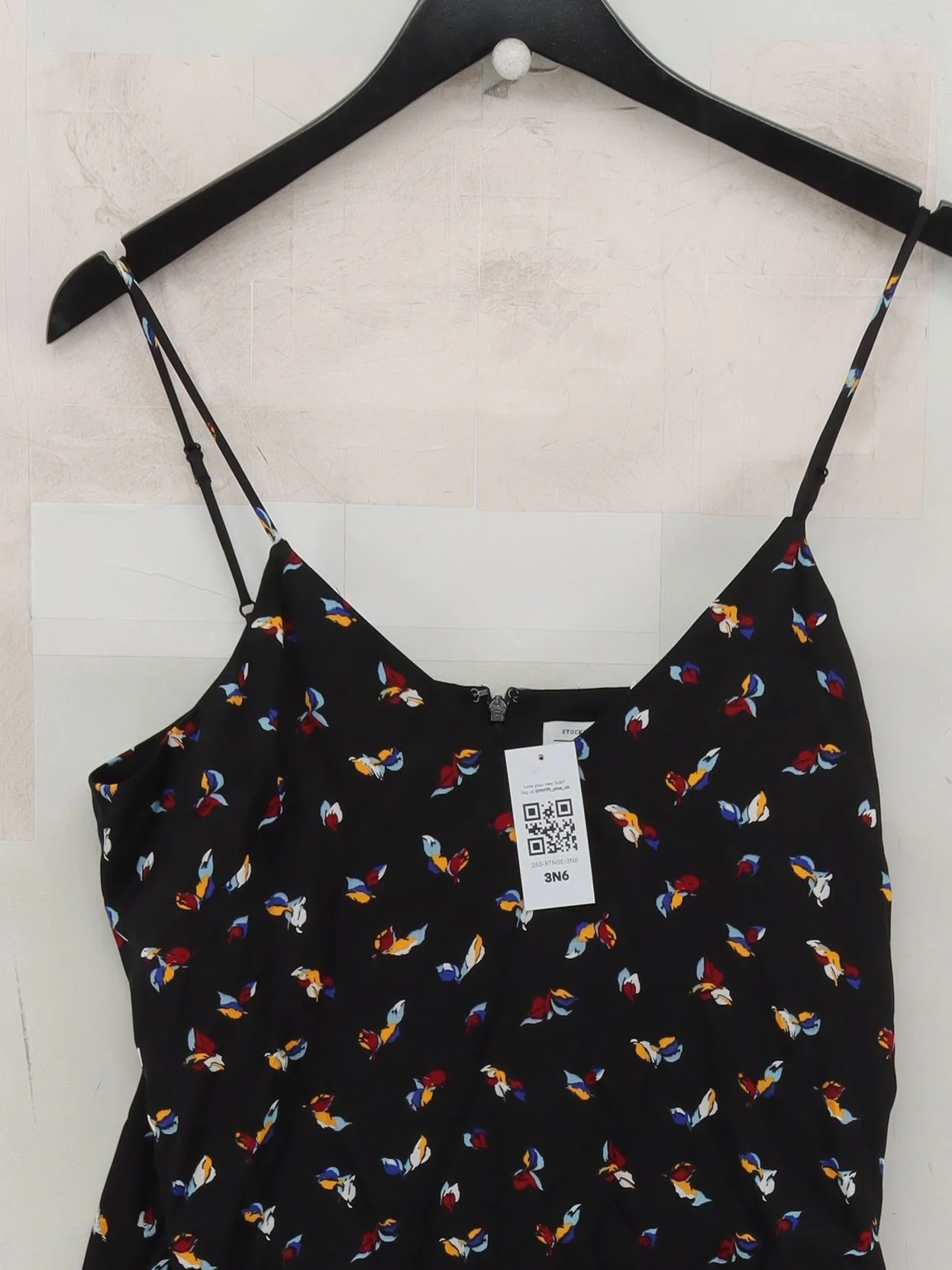 & Other Stories Slip Midi Dress in Black - Image 3