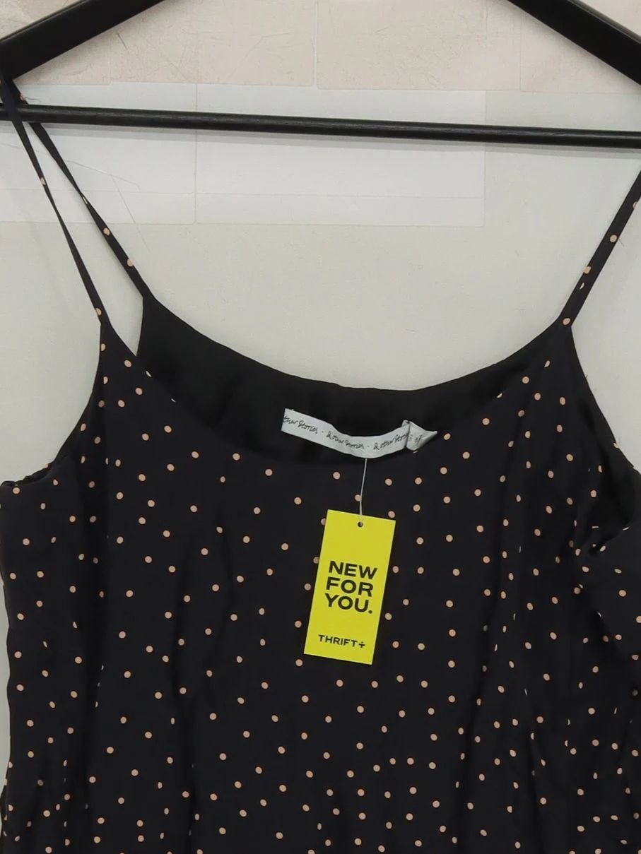 & Other Stories Slip Midi Dress in Black - Image 3