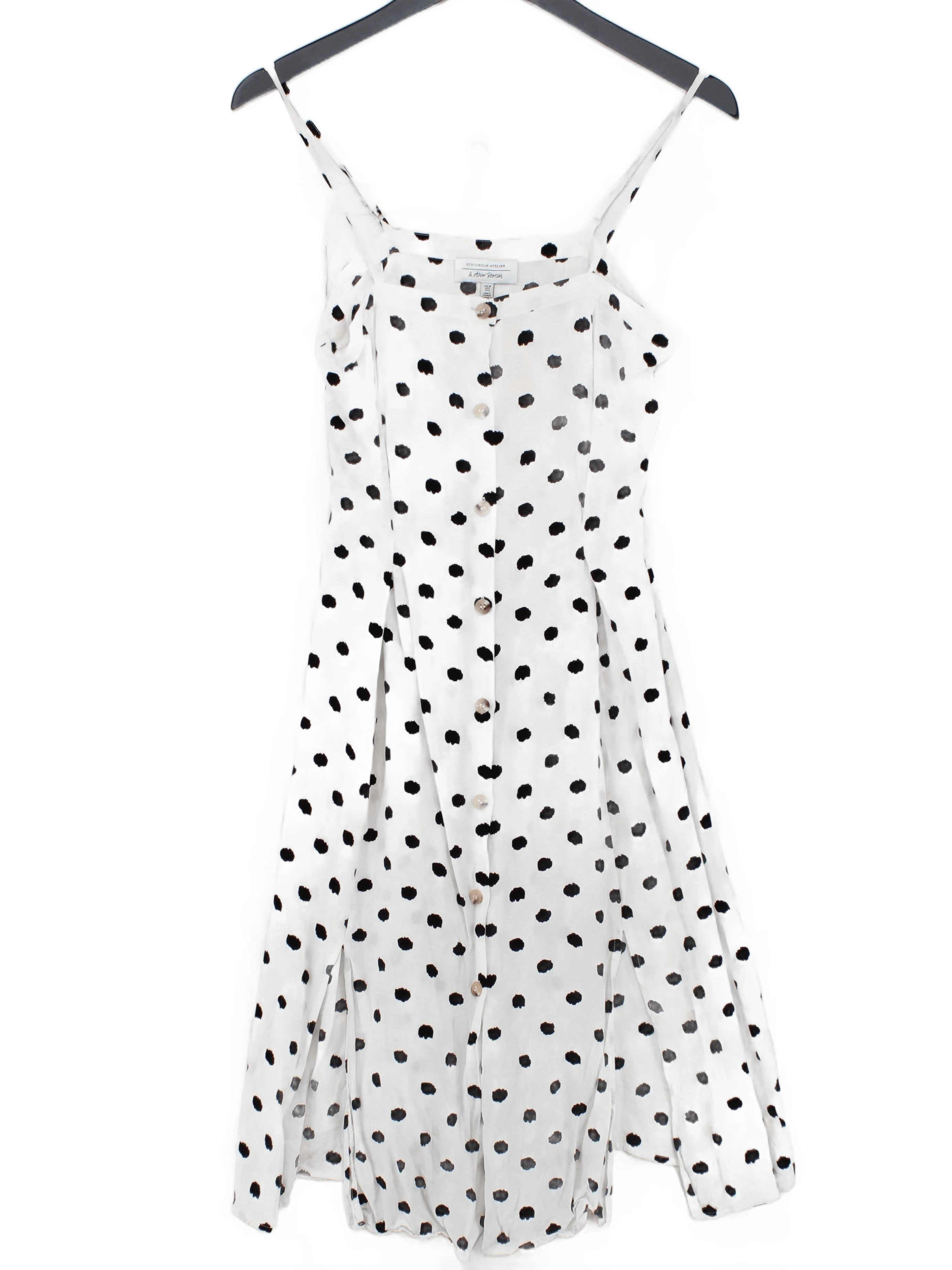 & Other Stories Slip Midi Dress UK10 in White