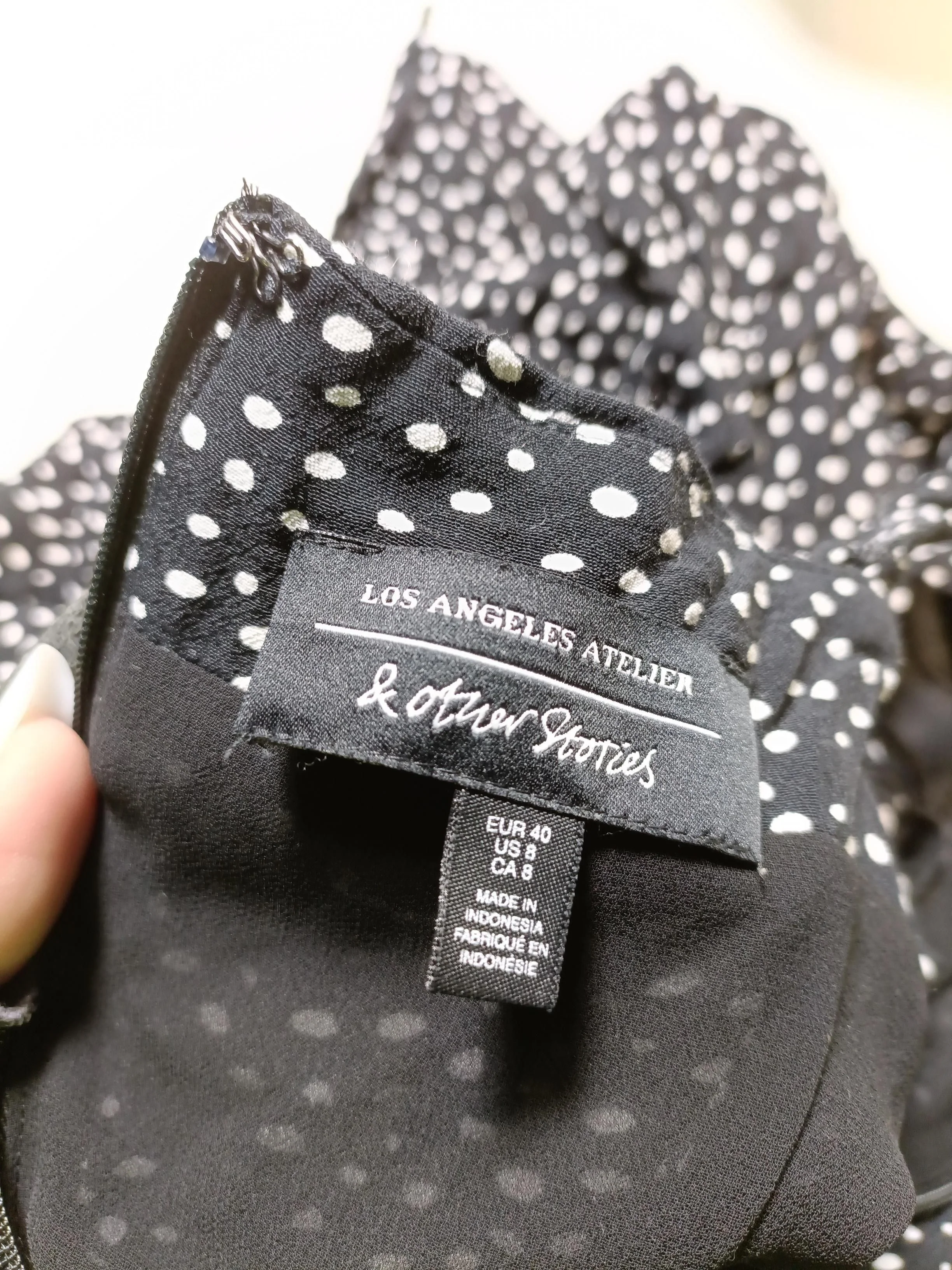 & Other Stories Slip Mini Dress in Black - Image 5