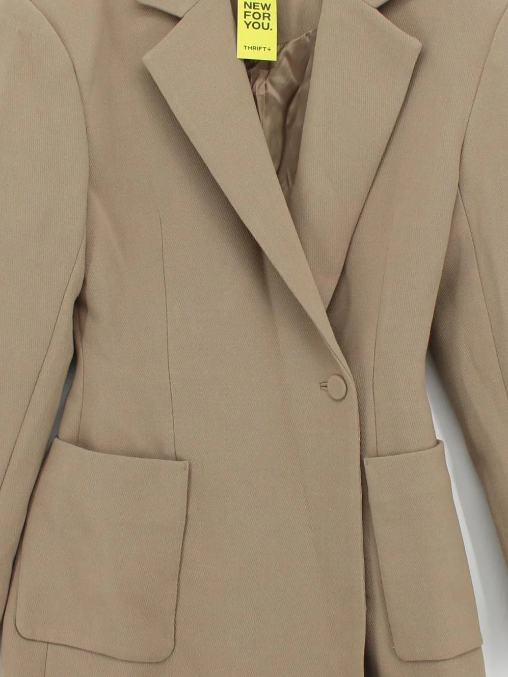 & Other Stories Women's Blazer UK 6 Tan Polyester - Image 3