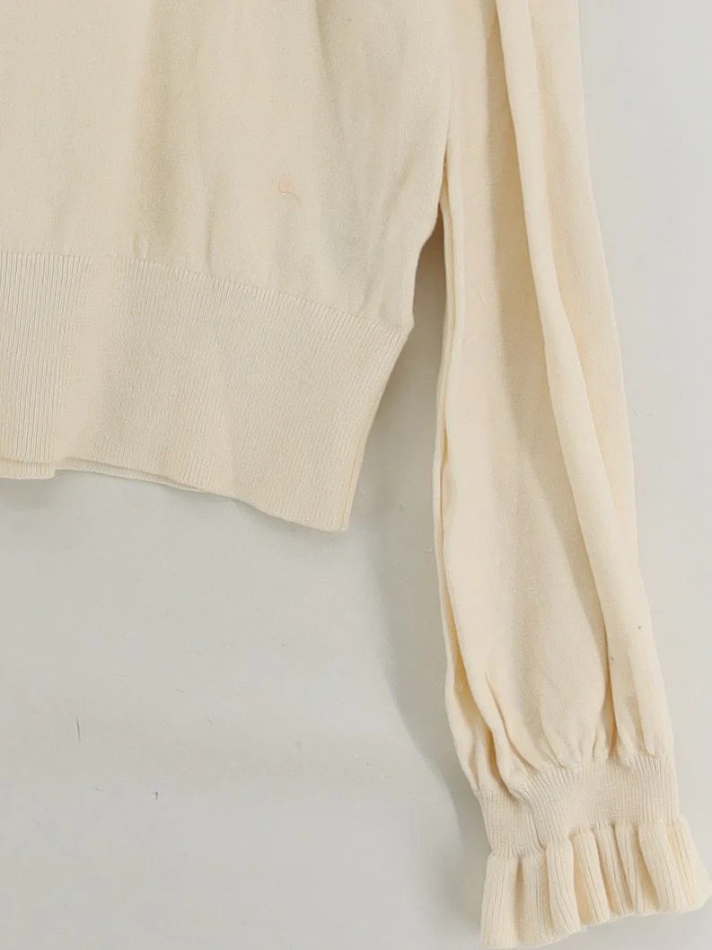 & Other Stories Women's Blouse M Cream Cotton with Polyamide, Polyester Basic - Image 4