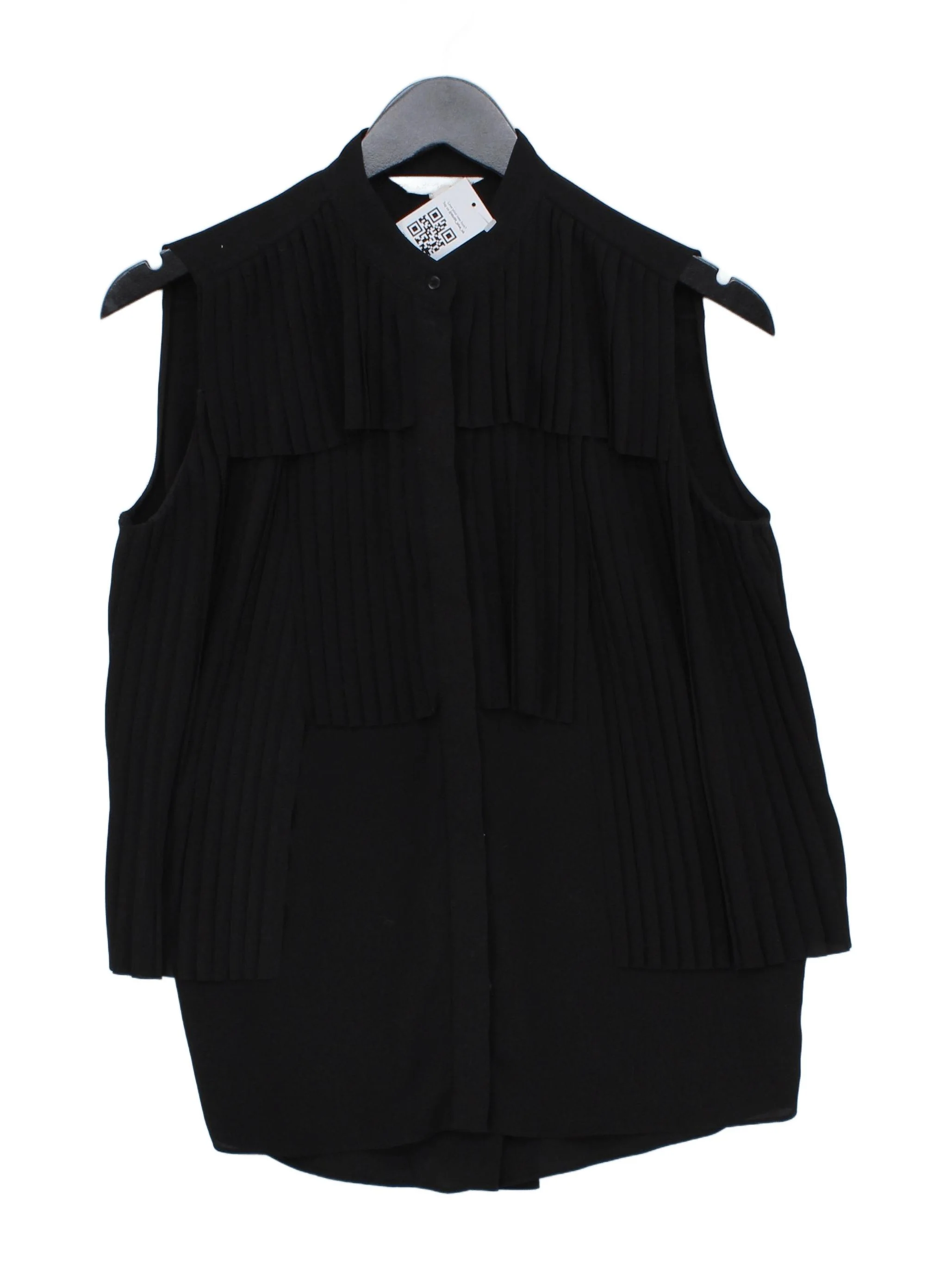 & Other Stories Women's Blouse UK 8 Black 100% Polyester Basic