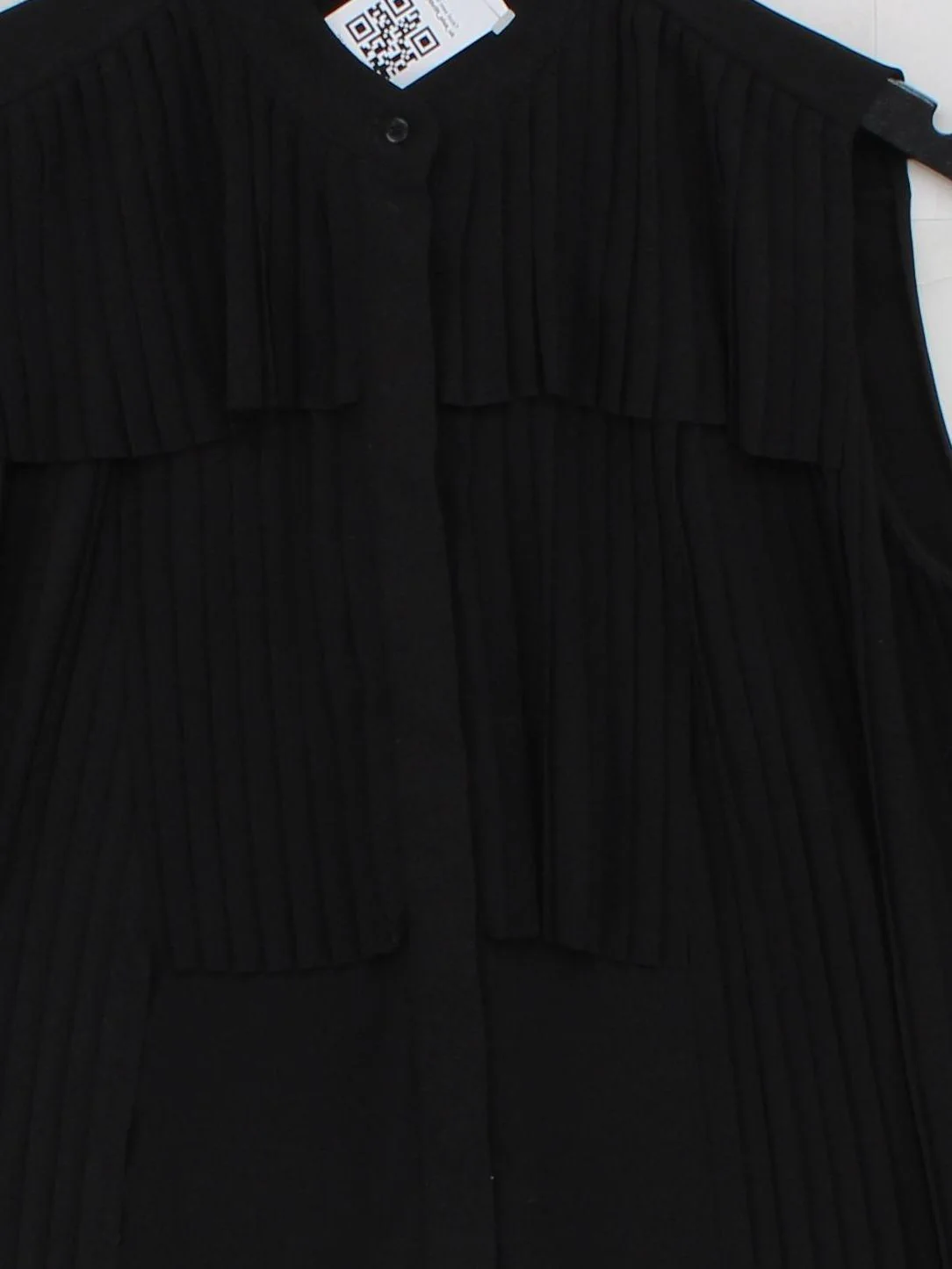 & Other Stories Women's Blouse UK 8 Black 100% Polyester Basic - Image 3