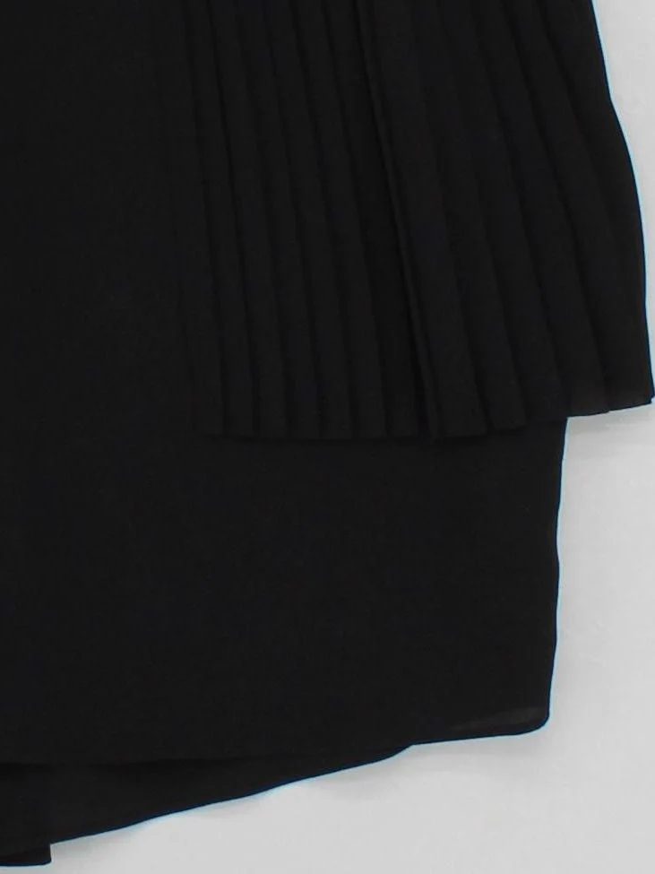 & Other Stories Women's Blouse UK 8 Black 100% Polyester Basic - Image 4