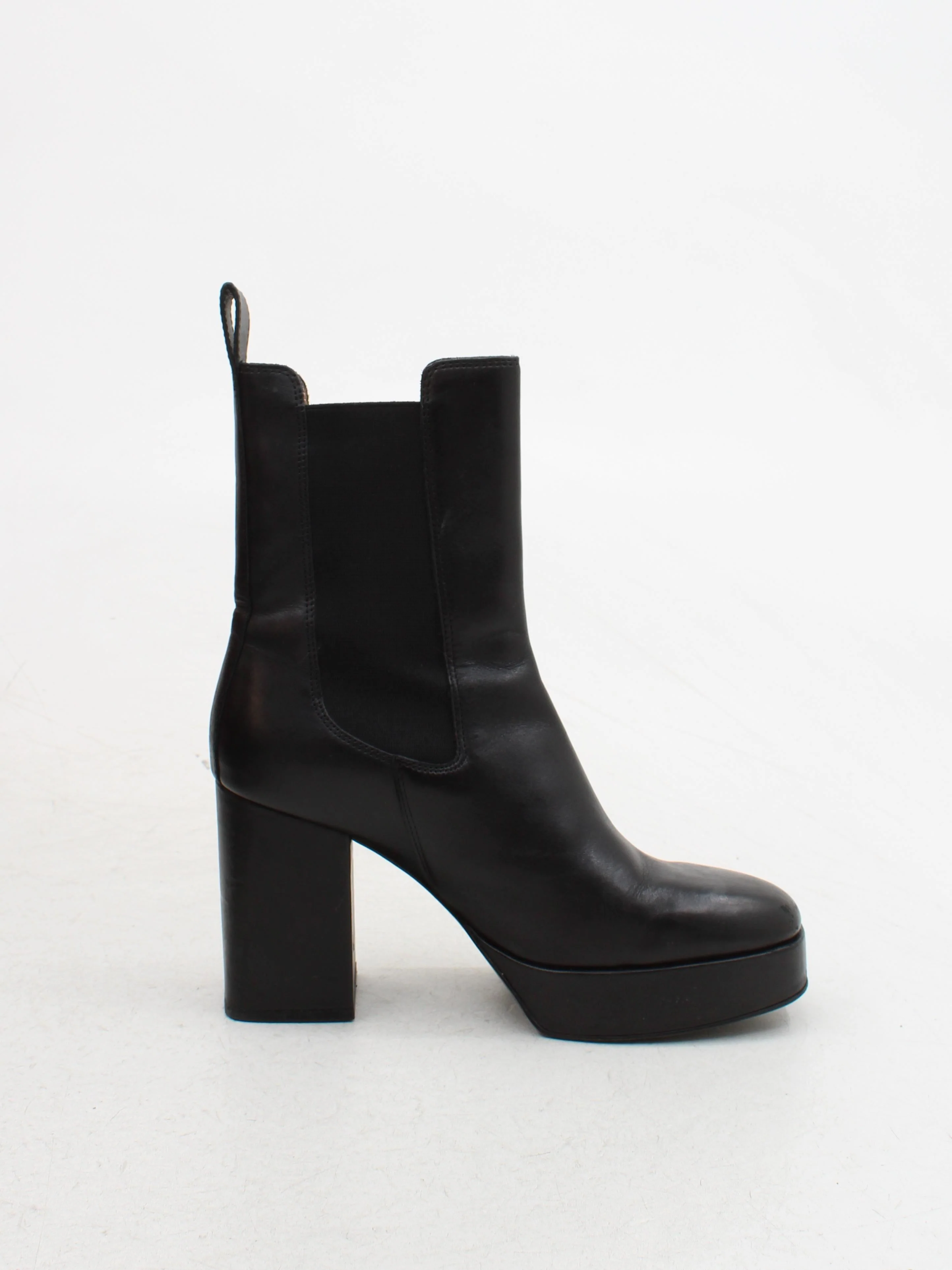 & Other Stories Women's Boots UK 6 Black 100% Leather Platform - Image 5