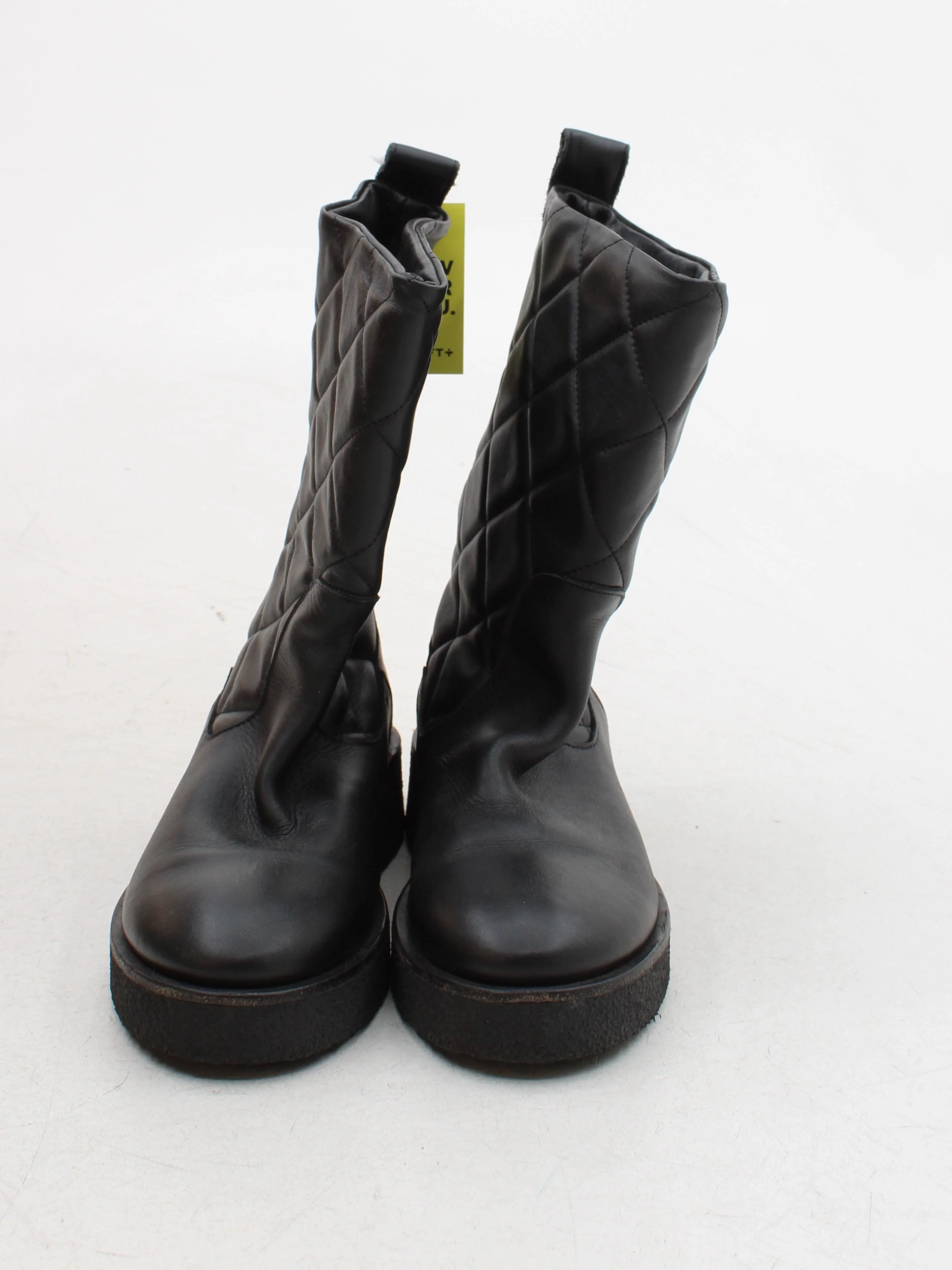 & Other Stories Women's Boots UK 7 Black 100% Leather Platform - Image 2